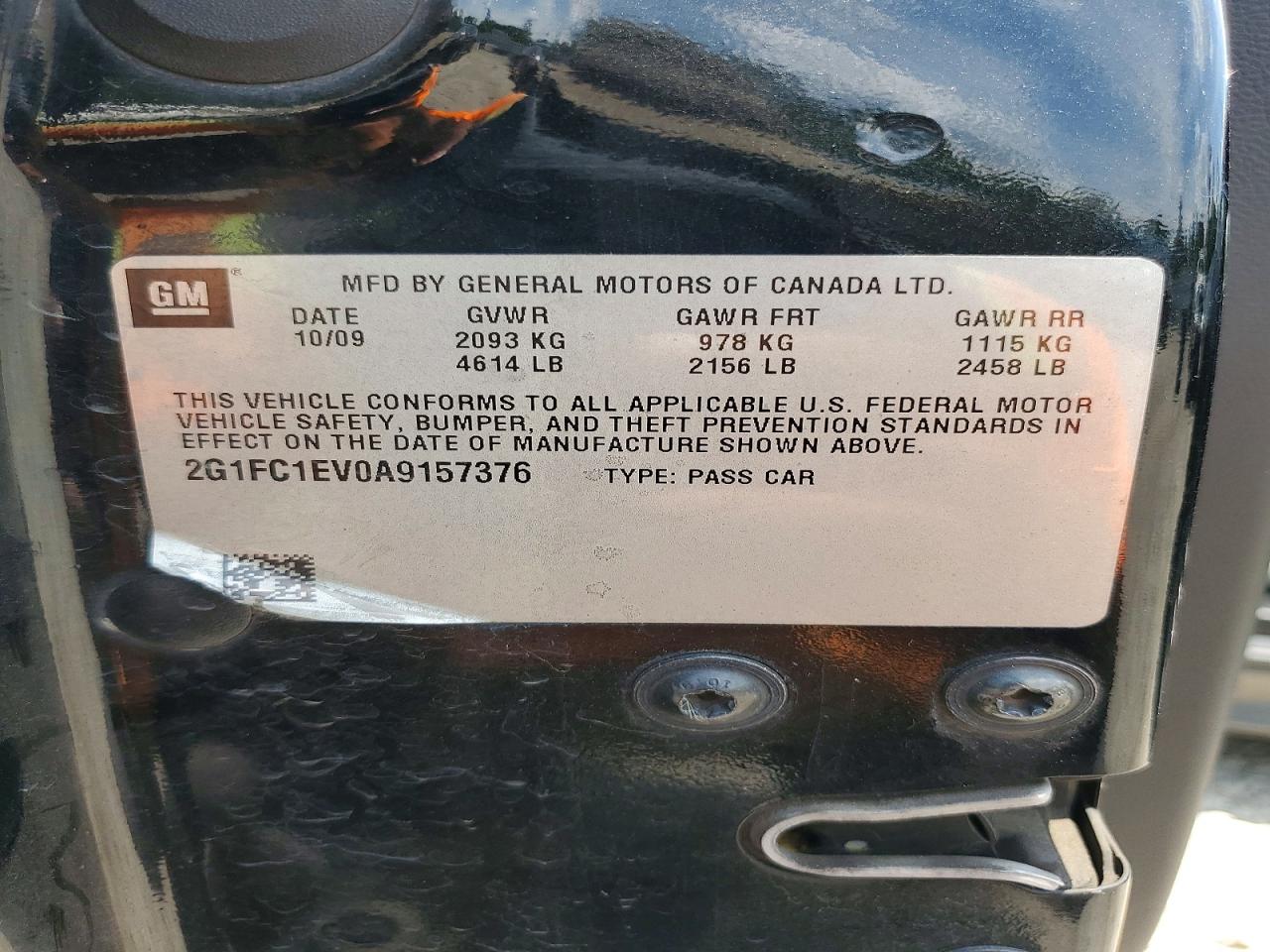 2010 Chevrolet Camaro Lt Black vin: 2G1FC1EV0A9157376