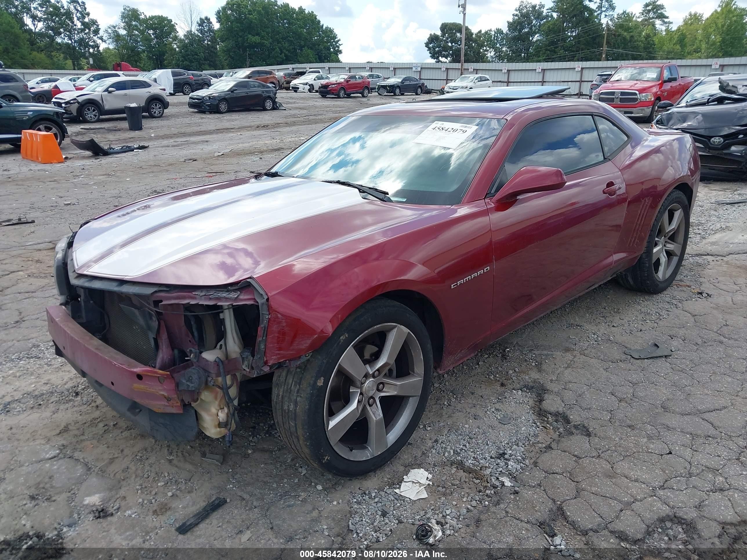 2010 Chevrolet Camaro 2lt Red vin: 2G1FC1EV3A9217005
