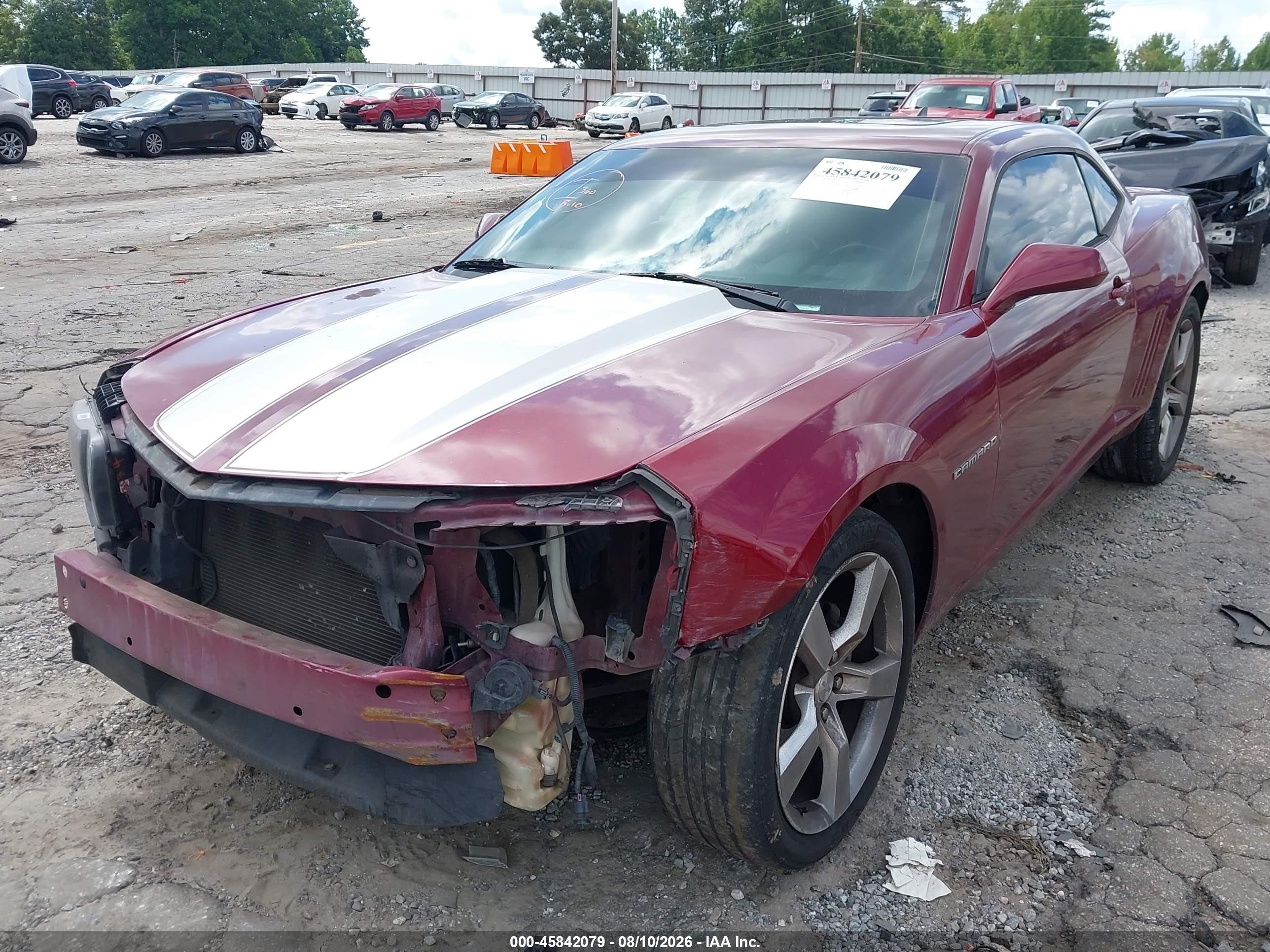 2010 Chevrolet Camaro 2lt Red vin: 2G1FC1EV3A9217005