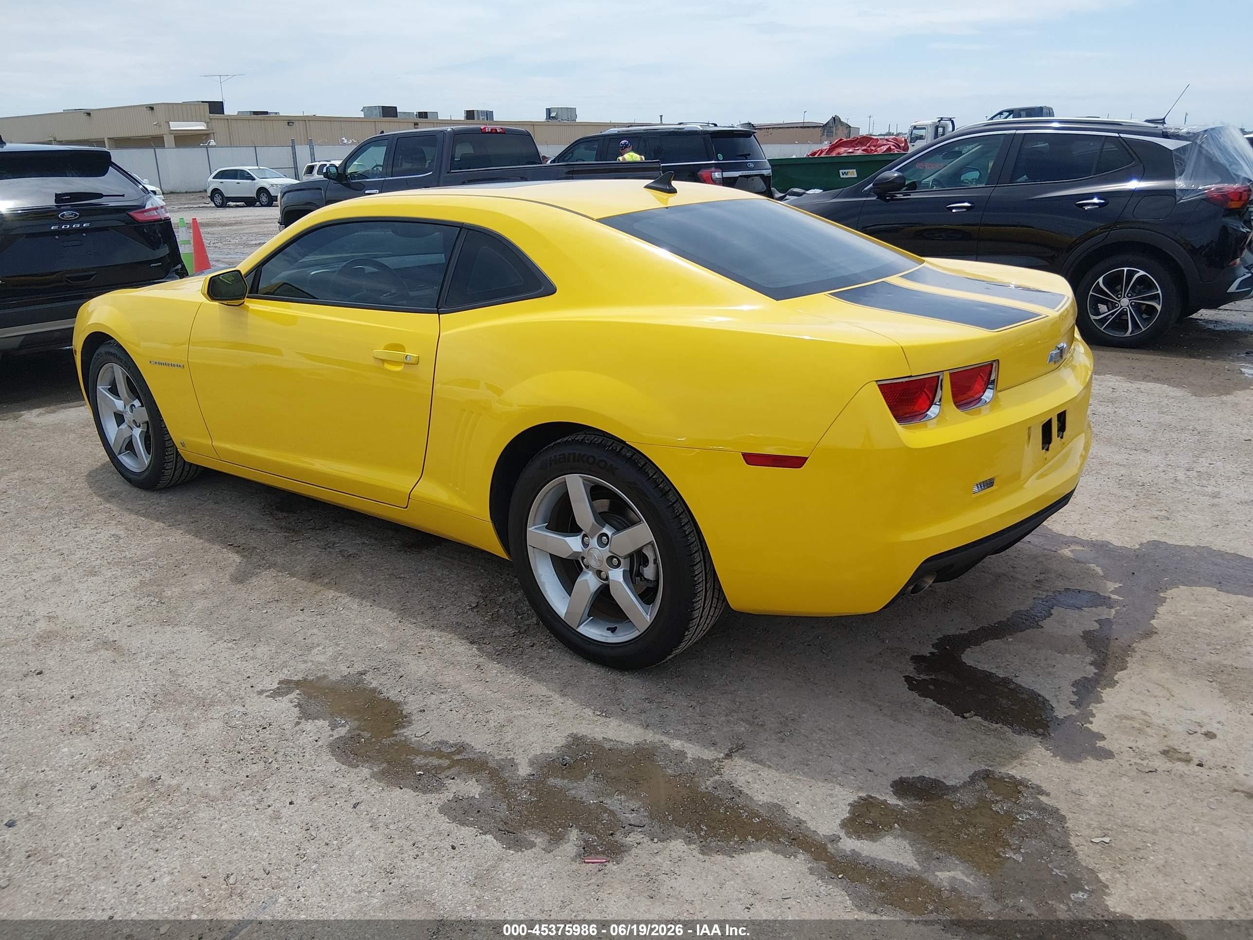 2010 Chevrolet Camaro 2lt Yellow vin: 2G1FC1EV4A9102333