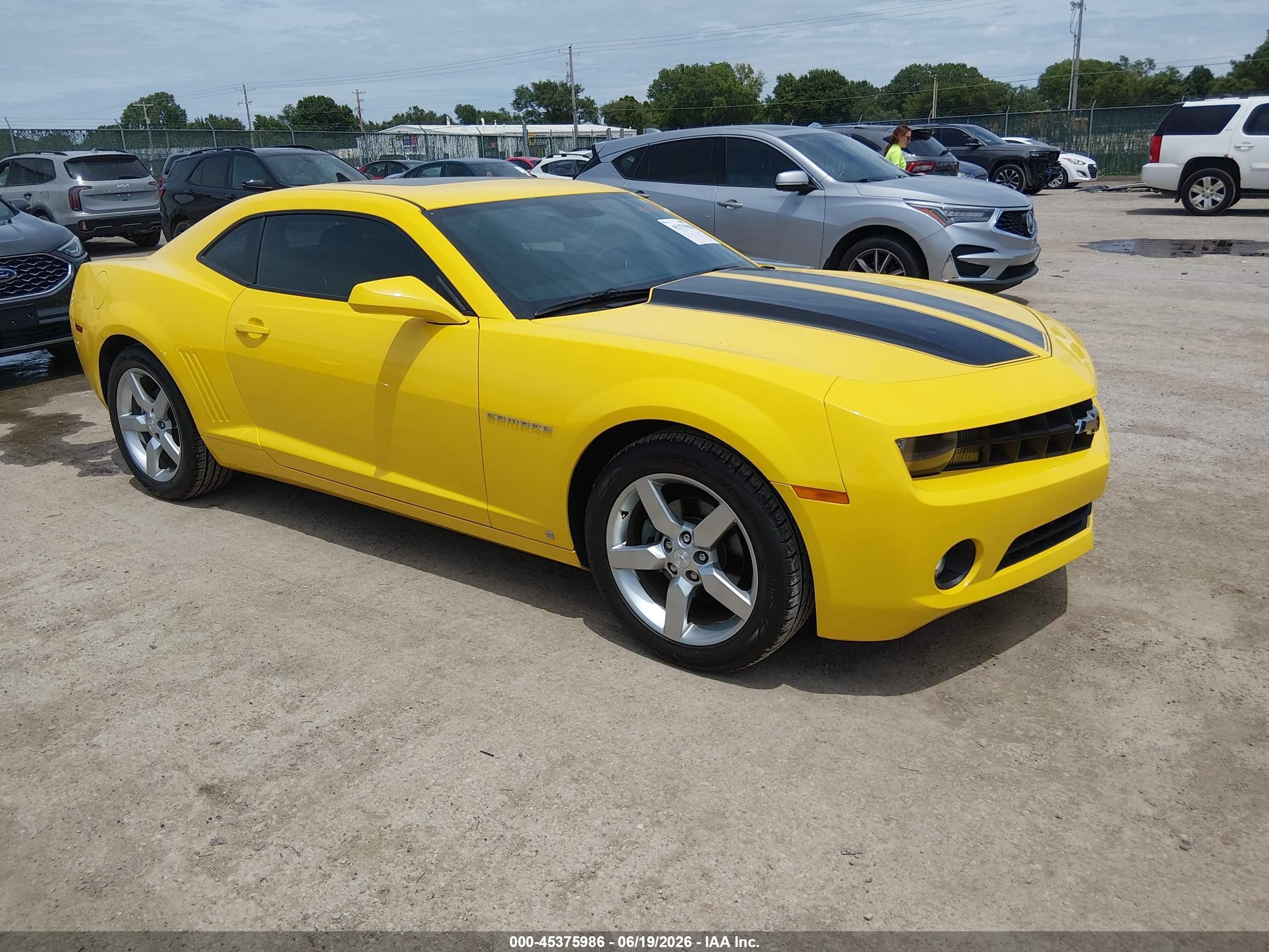 2010 Chevrolet Camaro 2lt Yellow vin: 2G1FC1EV4A9102333