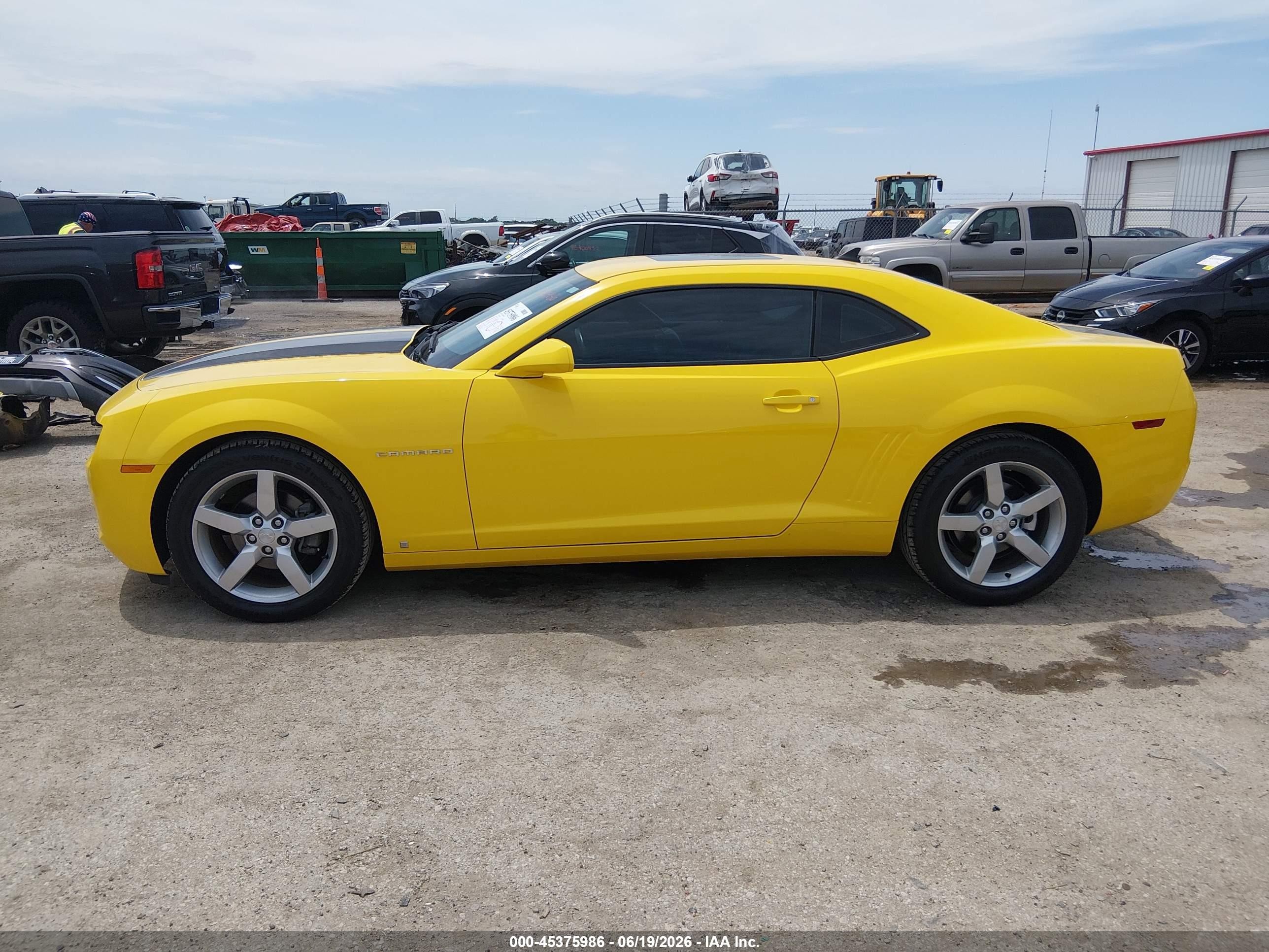2010 Chevrolet Camaro 2lt Yellow vin: 2G1FC1EV4A9102333