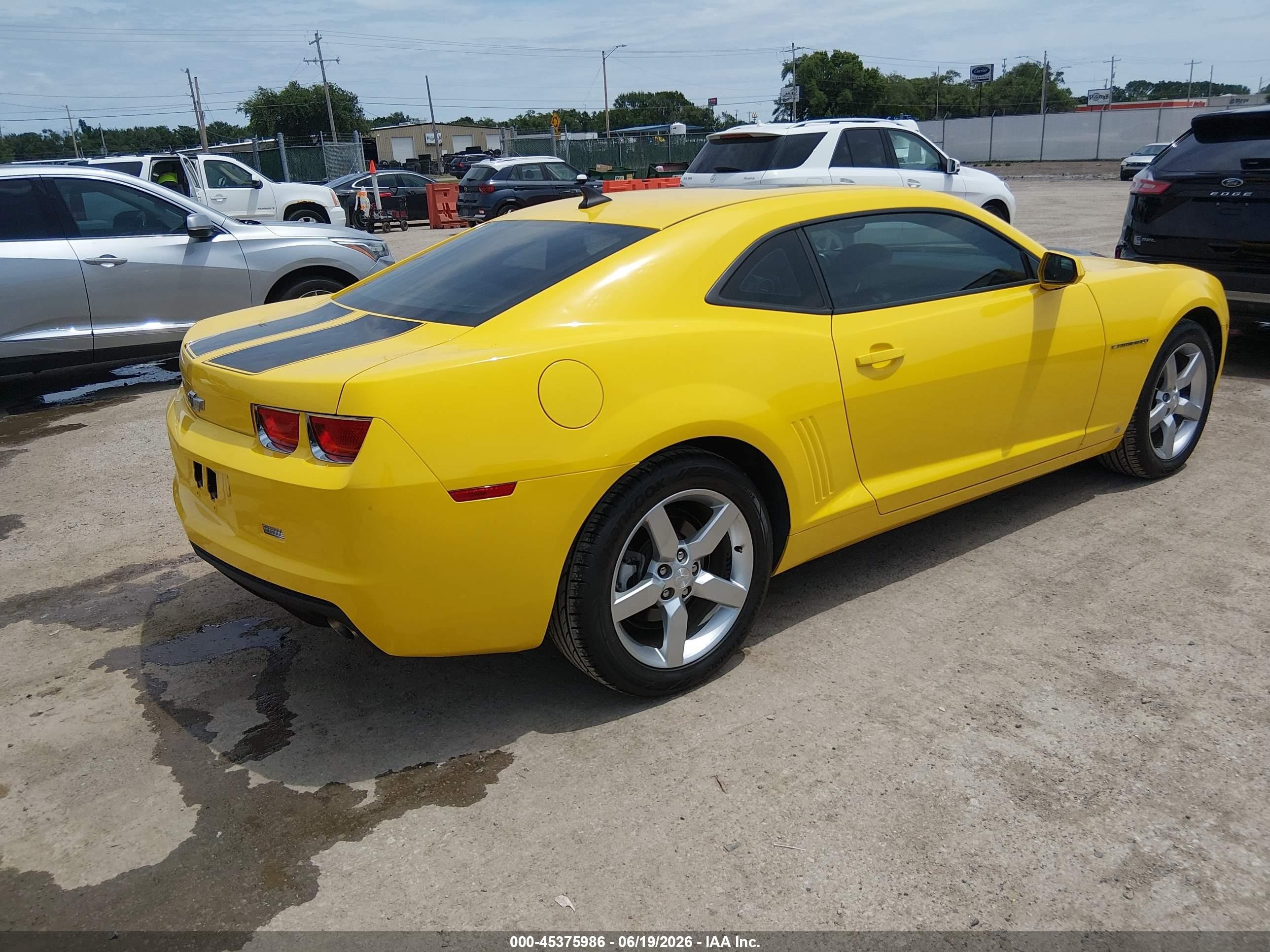 2010 Chevrolet Camaro 2lt Yellow vin: 2G1FC1EV4A9102333