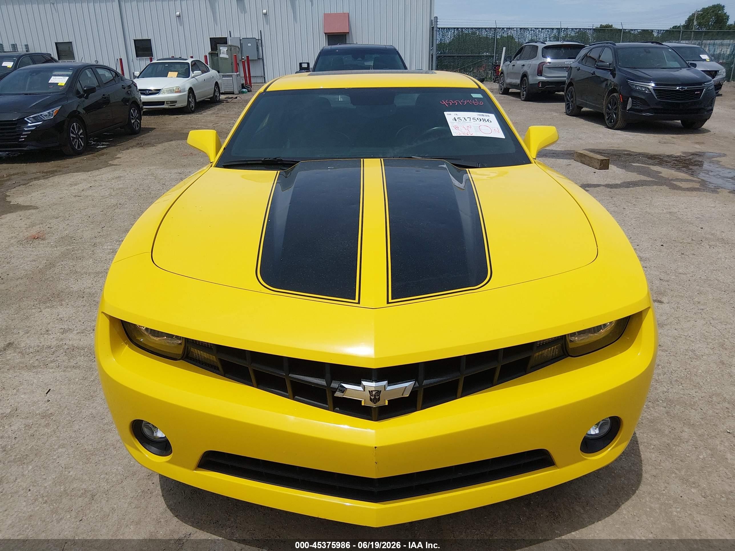 2010 Chevrolet Camaro 2lt Yellow vin: 2G1FC1EV4A9102333
