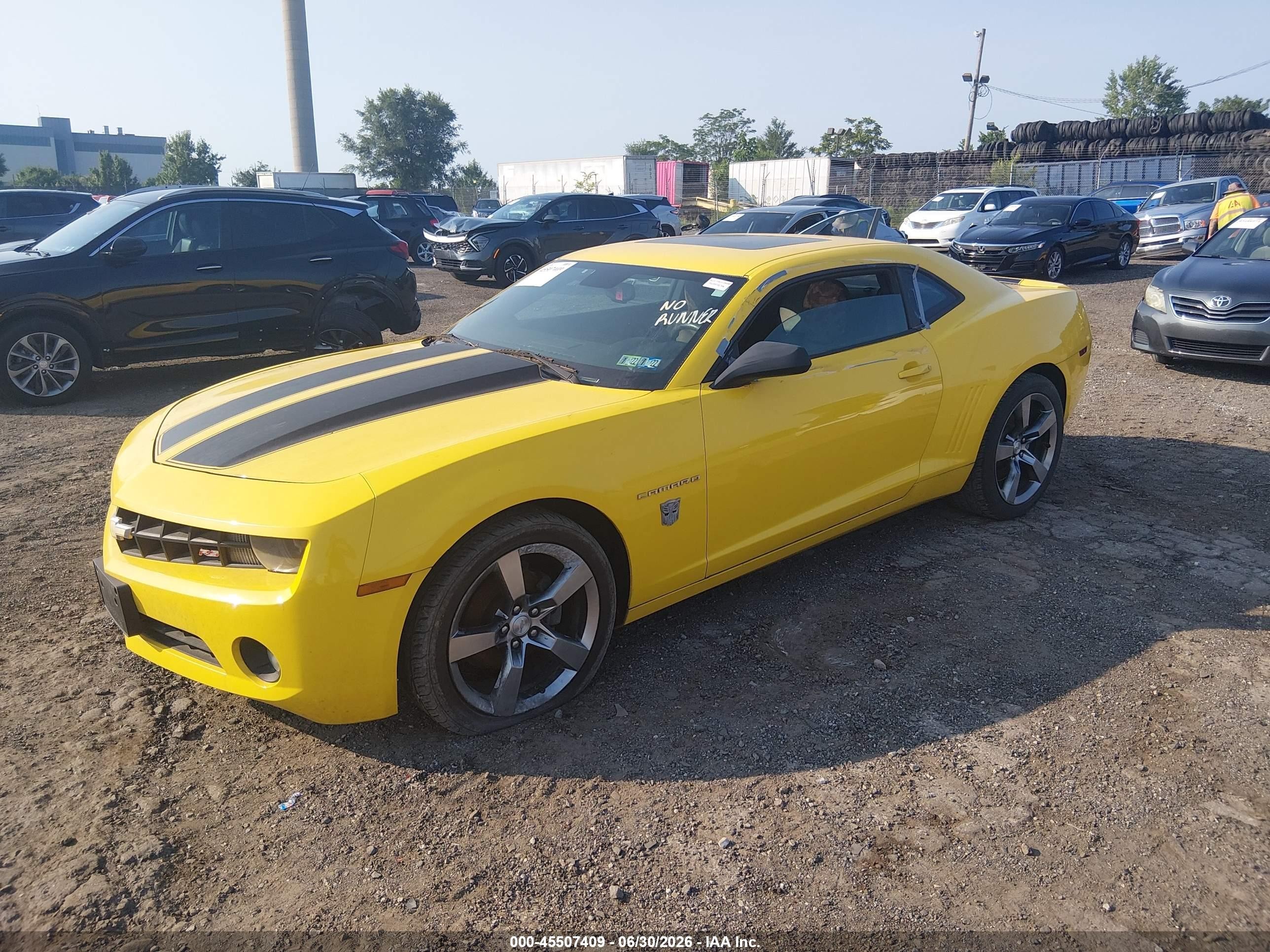 2010 Chevrolet Camaro 2lt Yellow vin: 2G1FC1EV4A9212055