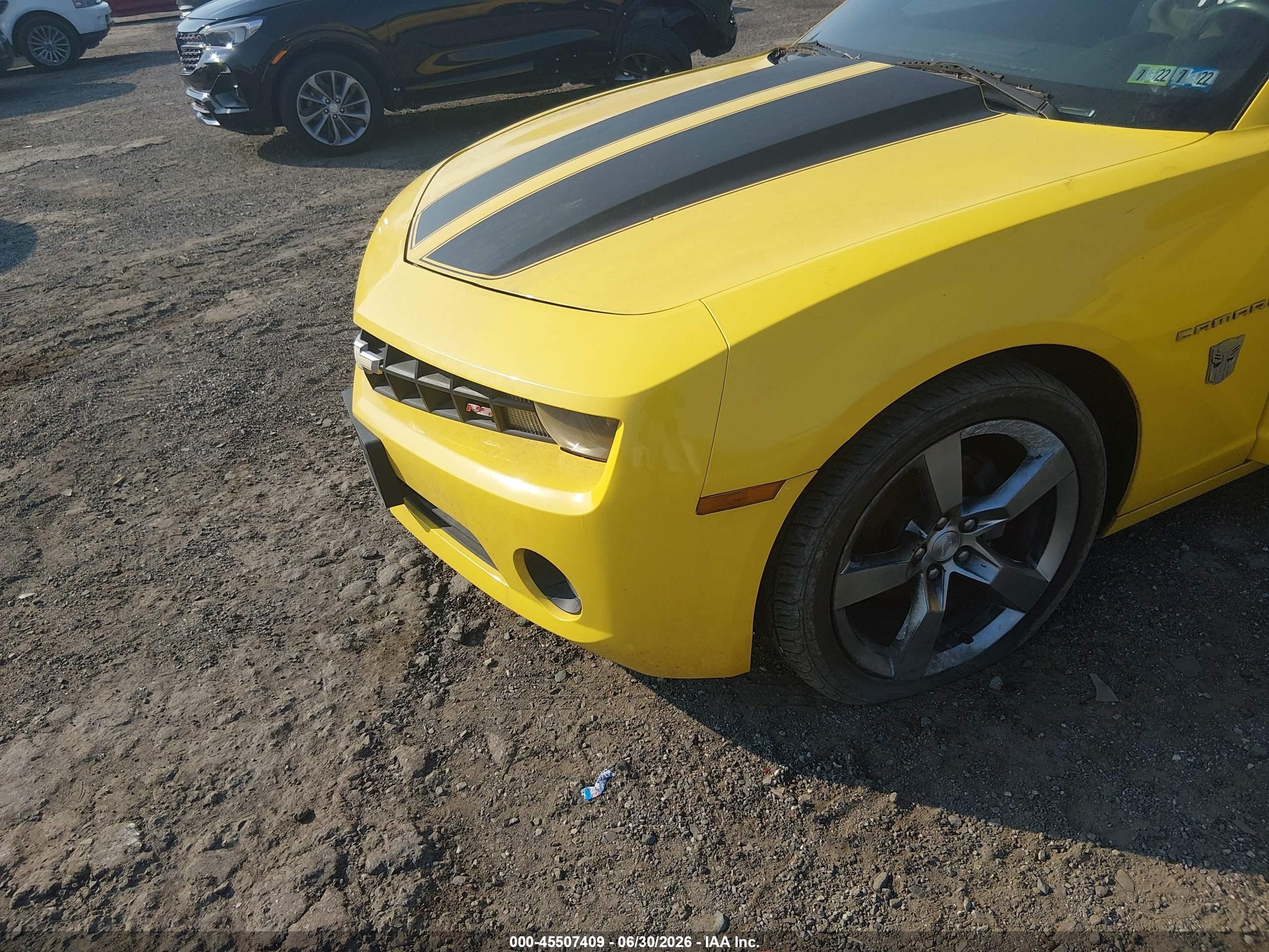 2010 Chevrolet Camaro 2lt Yellow vin: 2G1FC1EV4A9212055