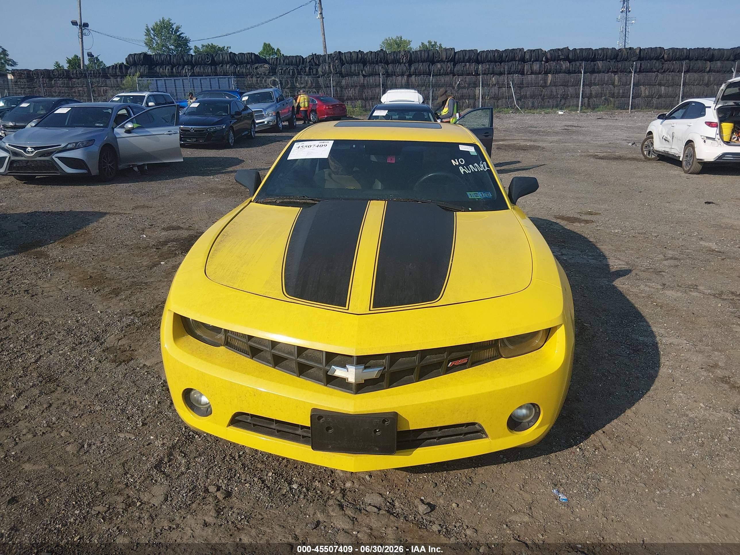 2010 Chevrolet Camaro 2lt Yellow vin: 2G1FC1EV4A9212055