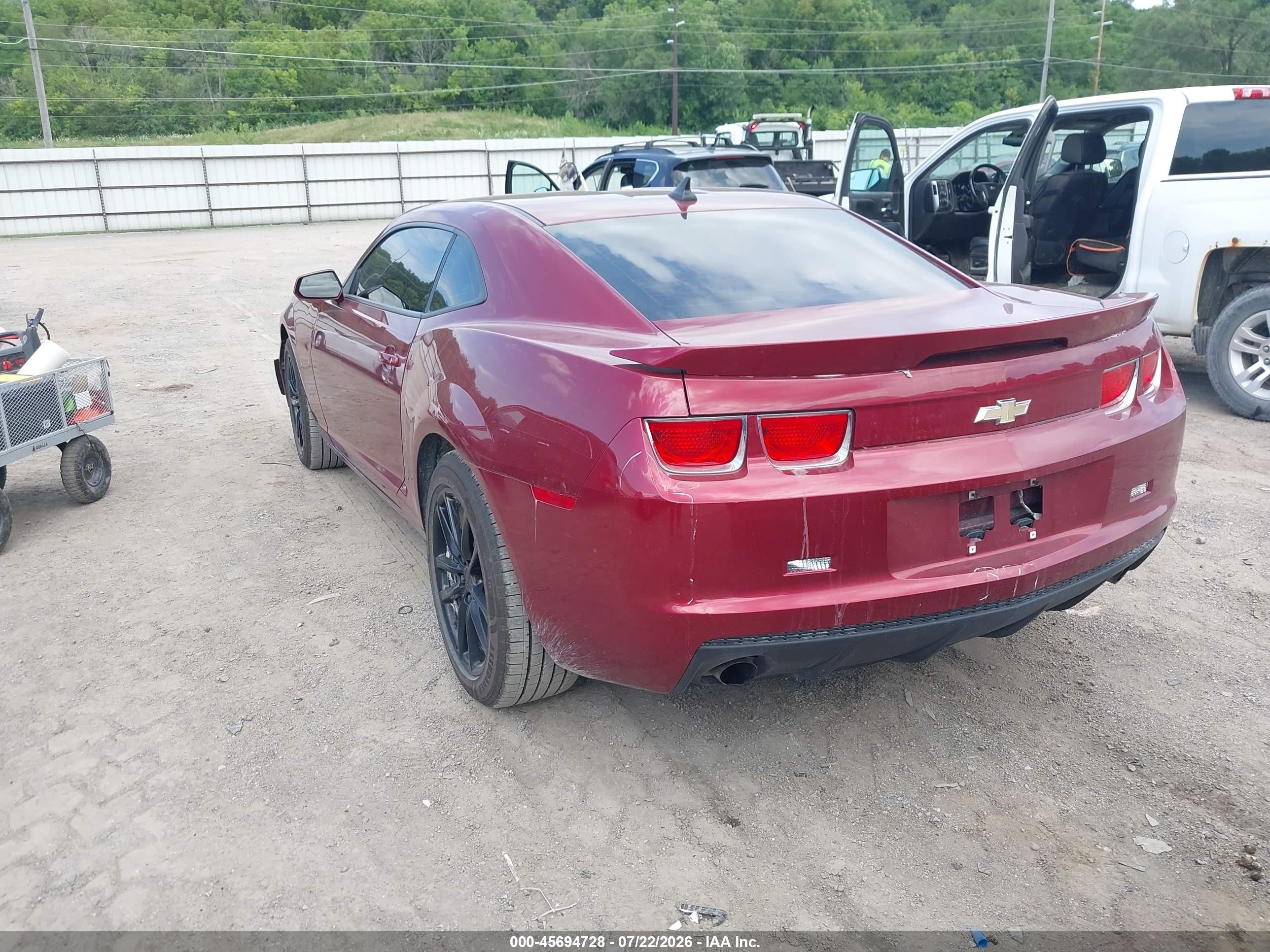 2010 Chevrolet Camaro 2lt Burgundy vin: 2G1FC1EV7A9110216