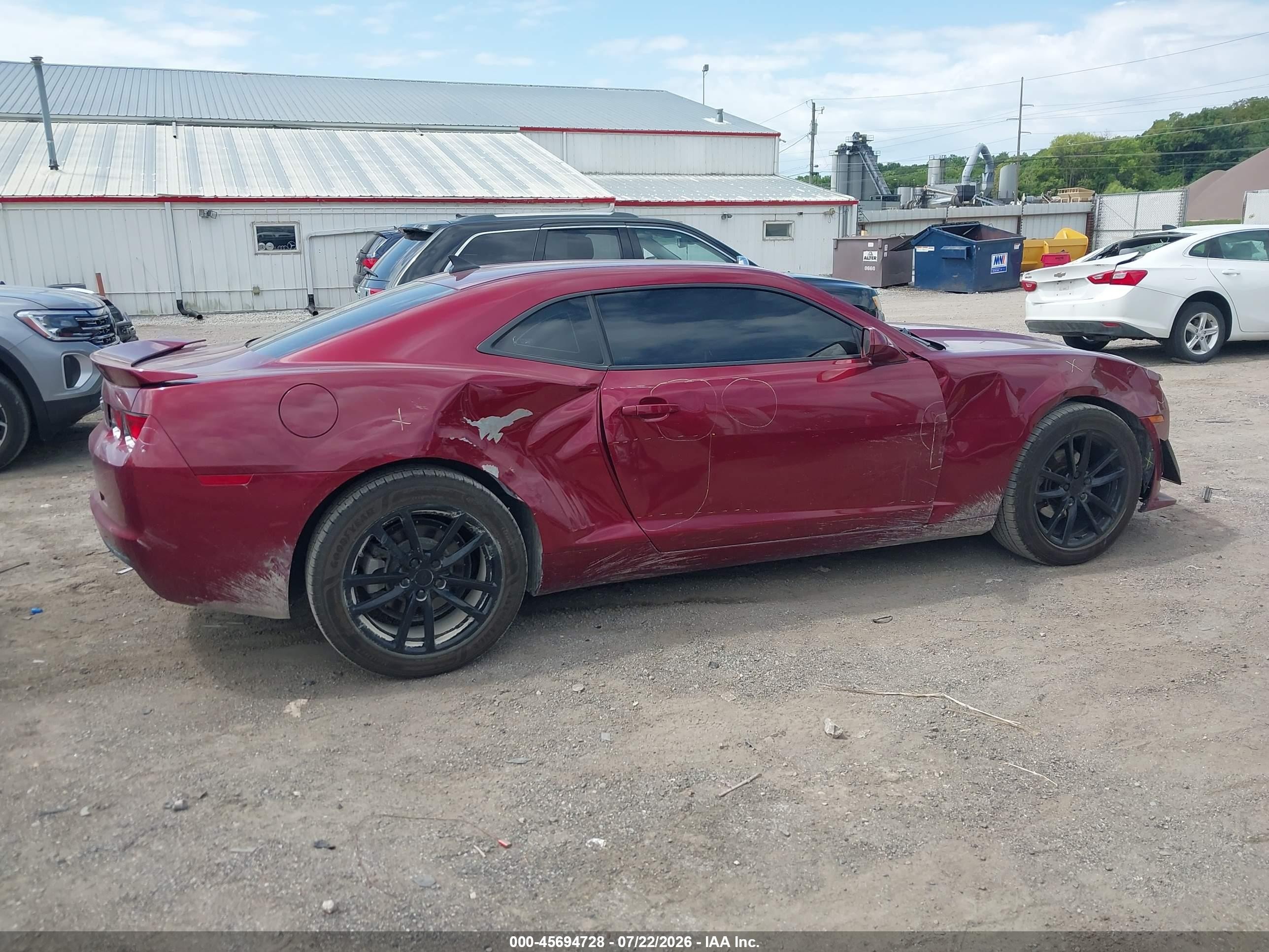 2010 Chevrolet Camaro 2lt Burgundy vin: 2G1FC1EV7A9110216