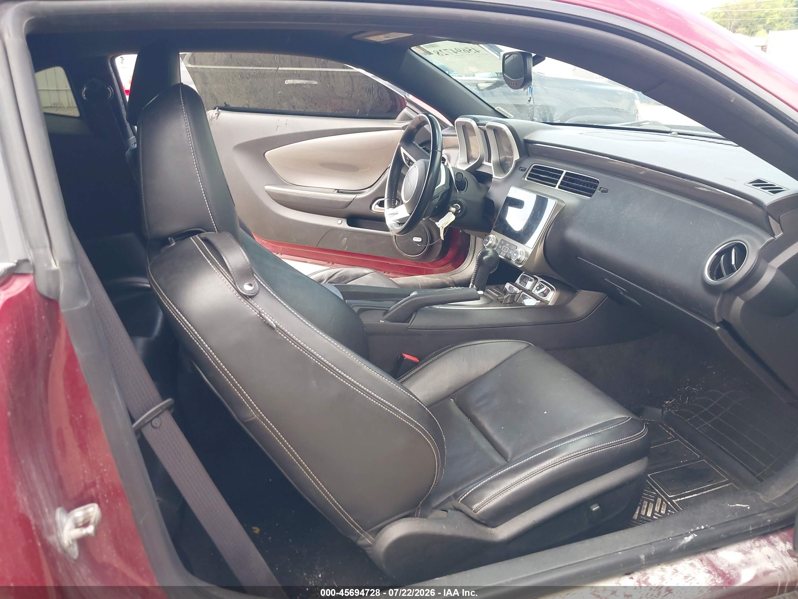 2010 Chevrolet Camaro 2lt Burgundy vin: 2G1FC1EV7A9110216