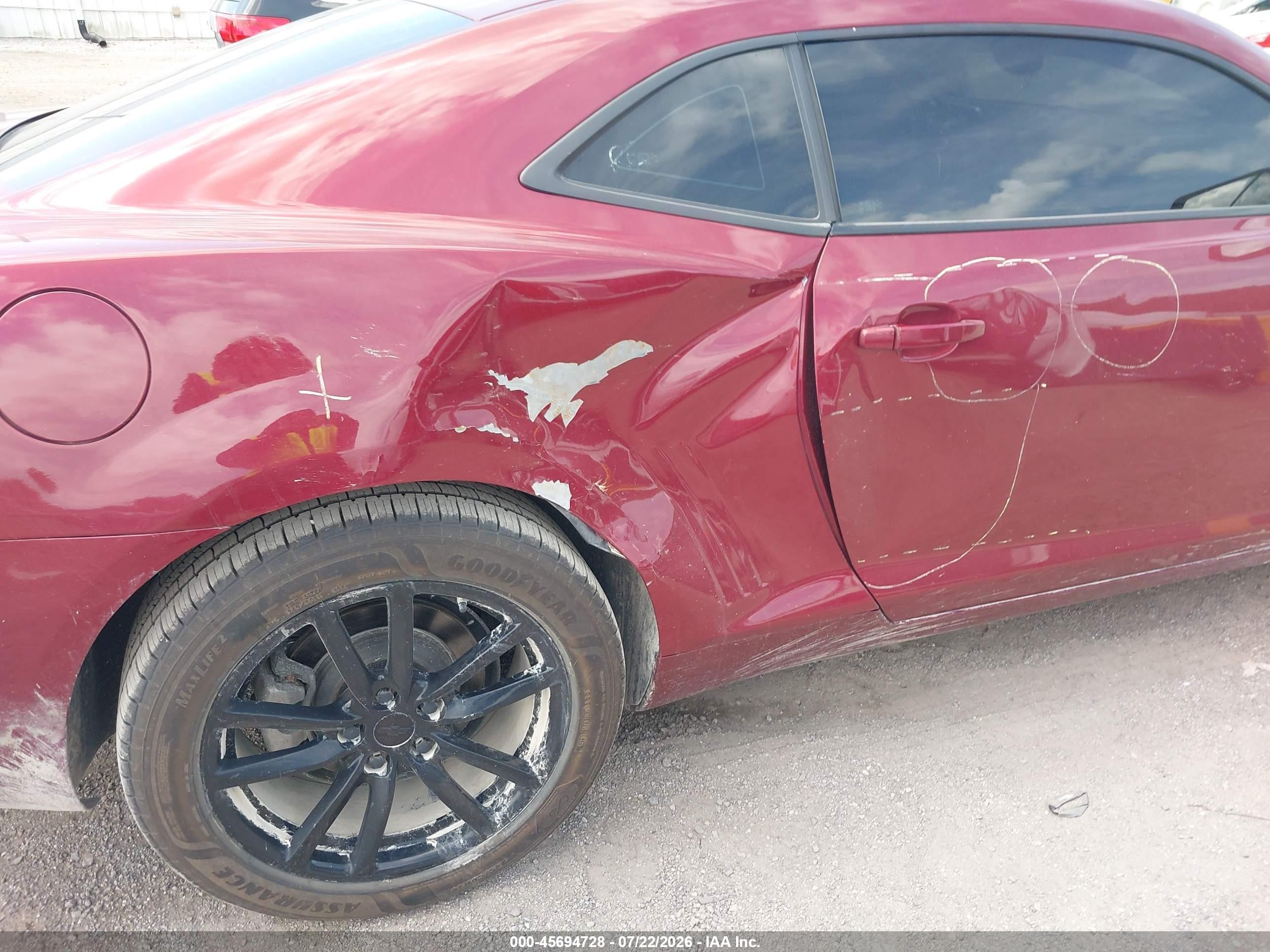 2010 Chevrolet Camaro 2lt Burgundy vin: 2G1FC1EV7A9110216