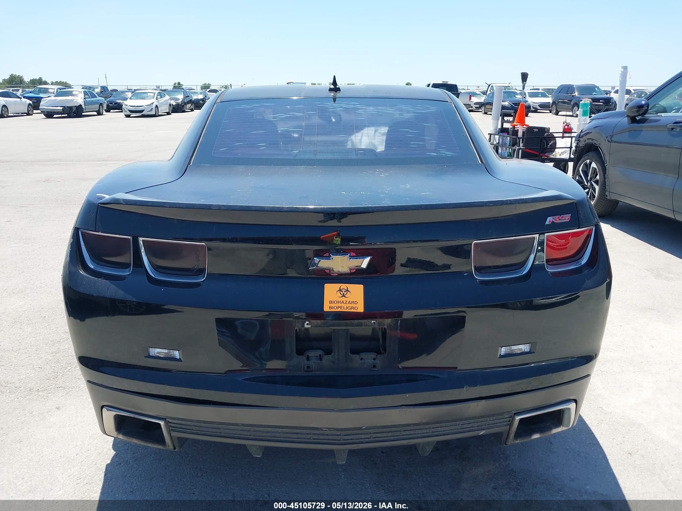 2010 Chevrolet Camaro 2lt Black vin: 2G1FC1EV9A9116311