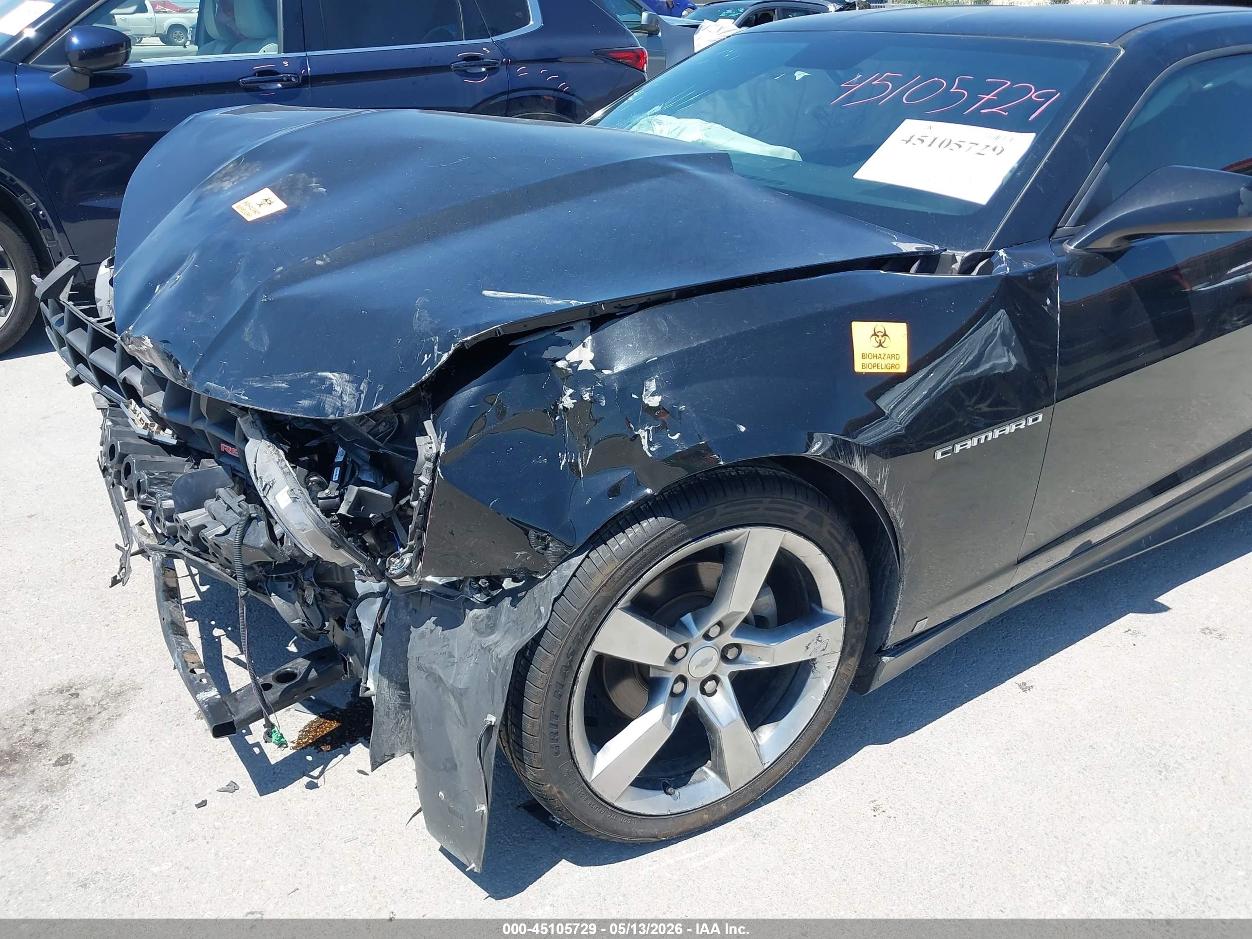 2010 Chevrolet Camaro 2lt Black vin: 2G1FC1EV9A9116311