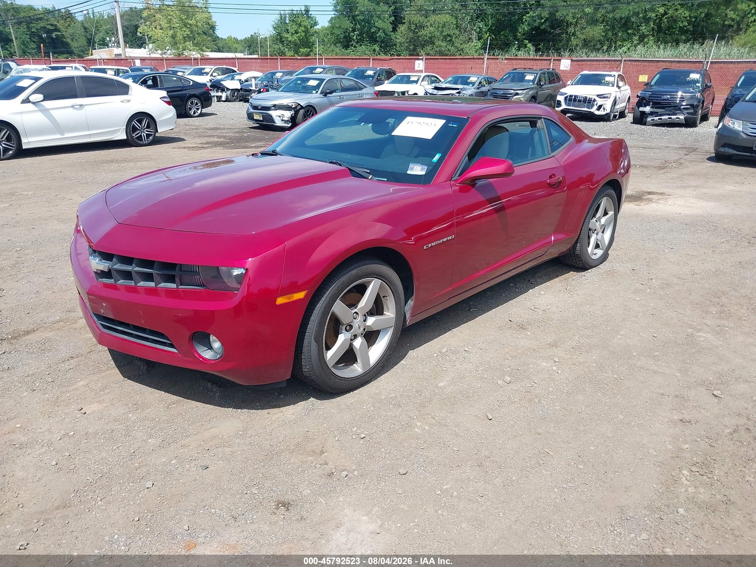2010 Chevrolet Camaro 2lt Red vin: 2G1FC1EV9A9167257