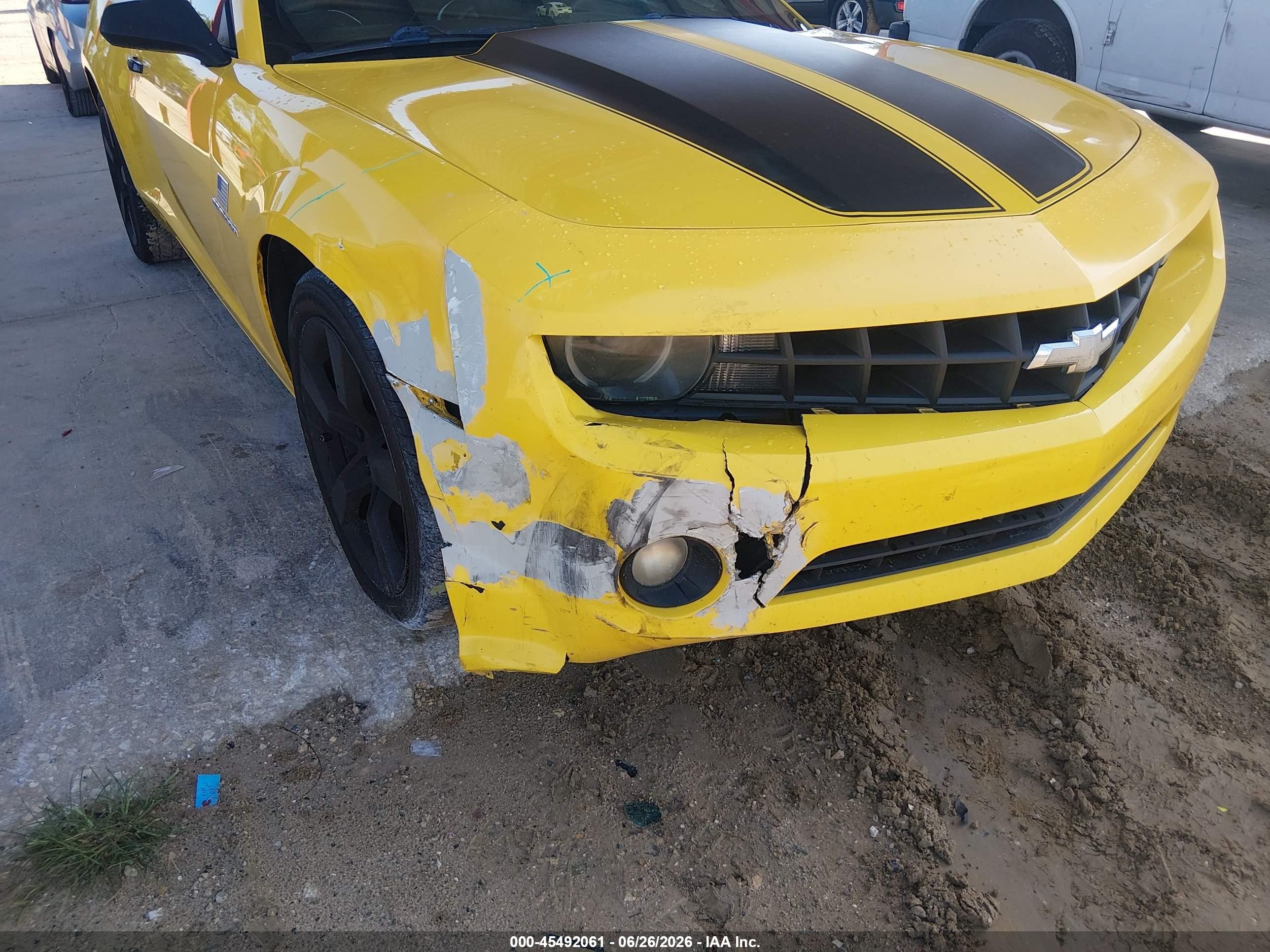 2010 Chevrolet Camaro 2lt Yellow vin: 2G1FC1EV9A9213394