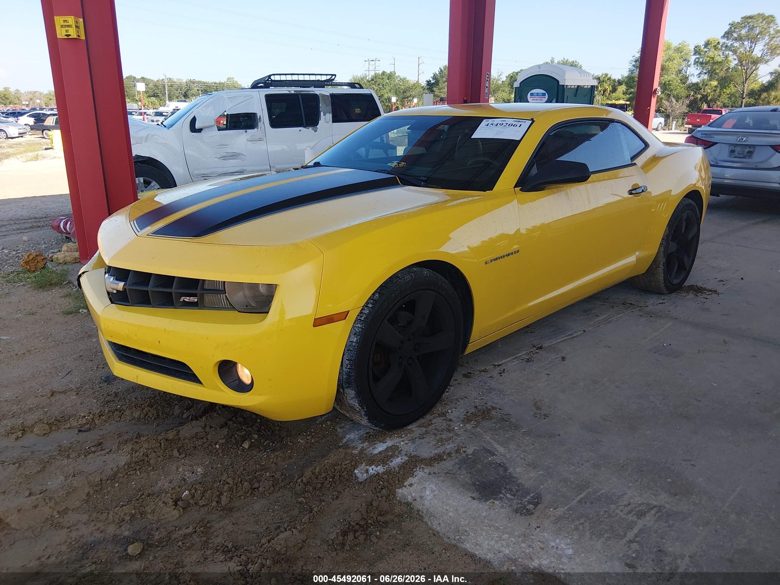 2010 Chevrolet Camaro 2lt Yellow vin: 2G1FC1EV9A9213394