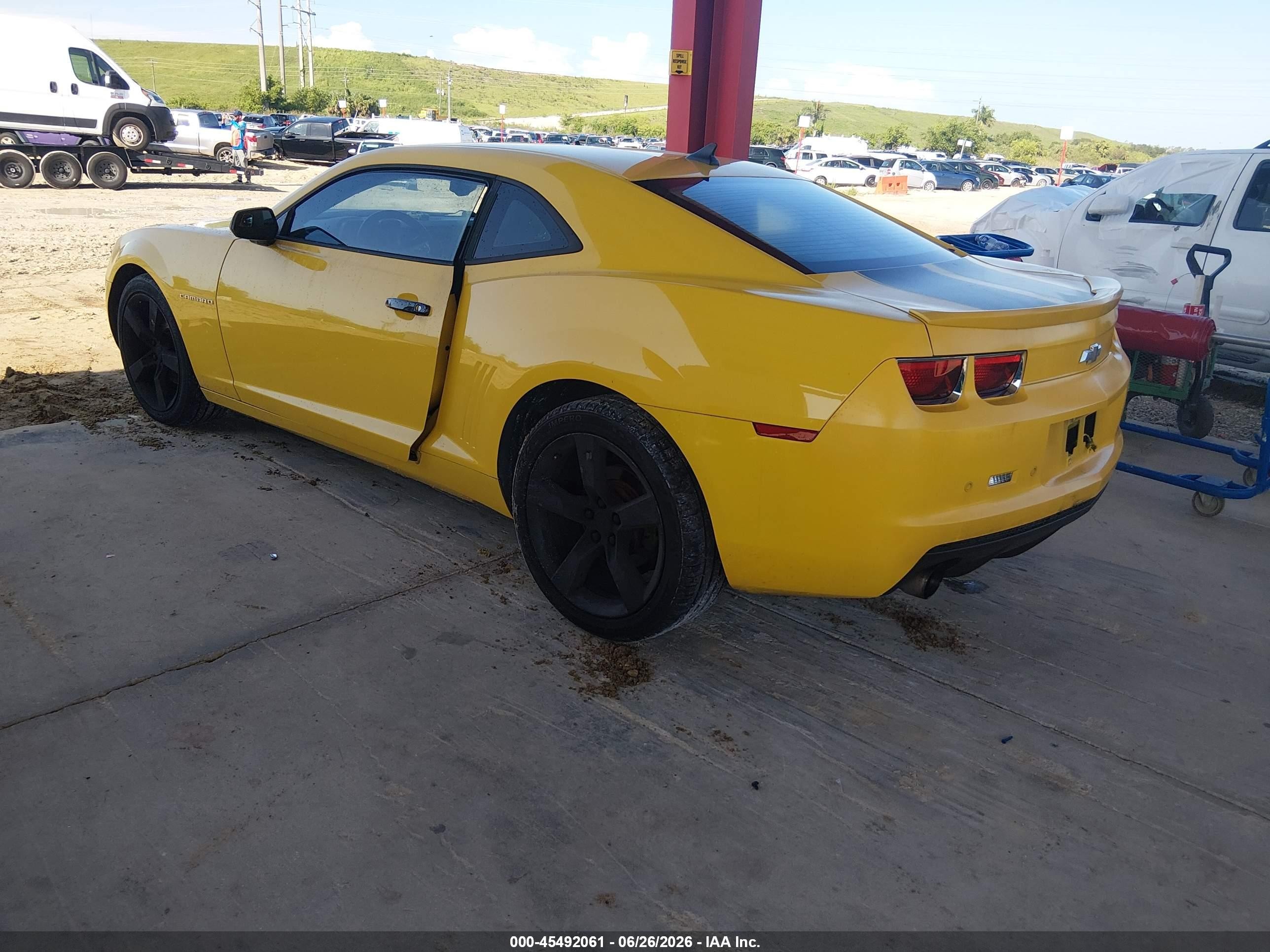 2010 Chevrolet Camaro 2lt Yellow vin: 2G1FC1EV9A9213394