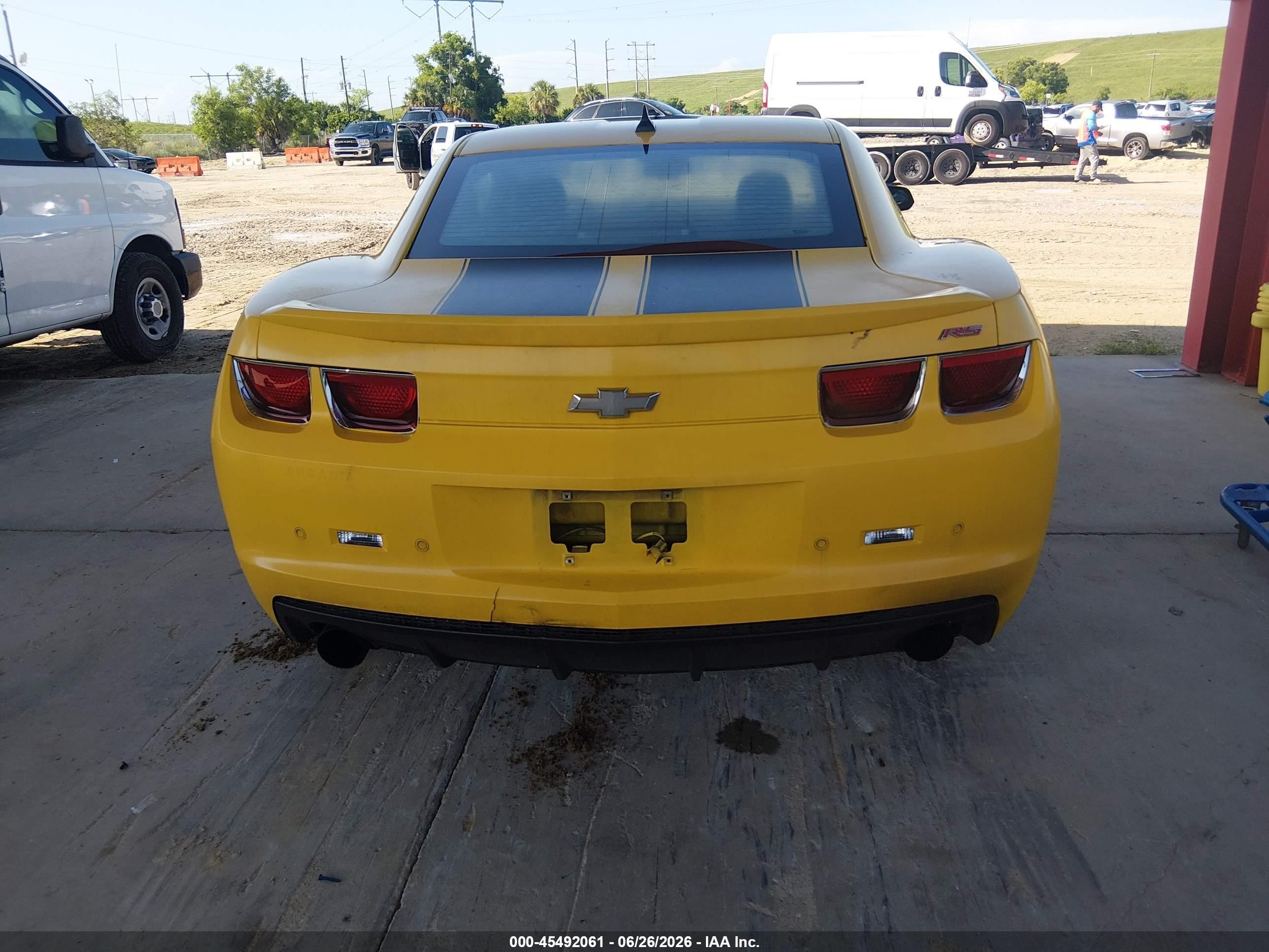 2010 Chevrolet Camaro 2lt Yellow vin: 2G1FC1EV9A9213394