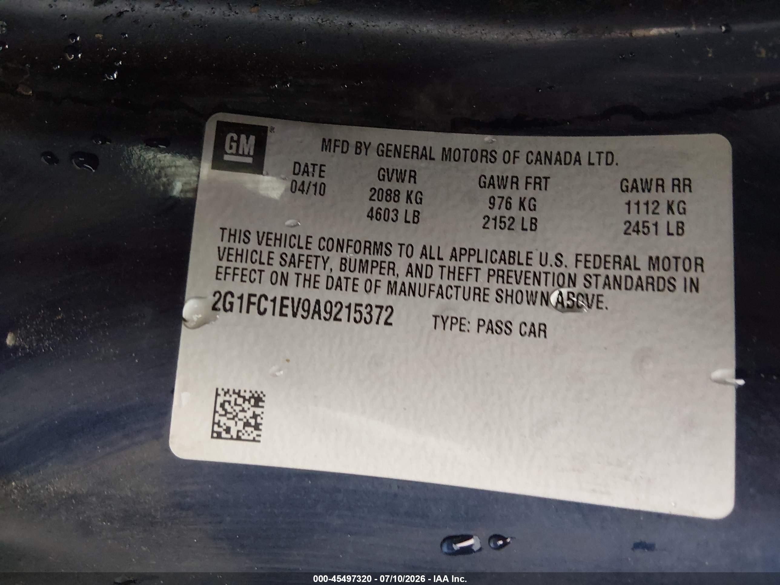2010 Chevrolet Camaro 2lt Black vin: 2G1FC1EV9A9215372