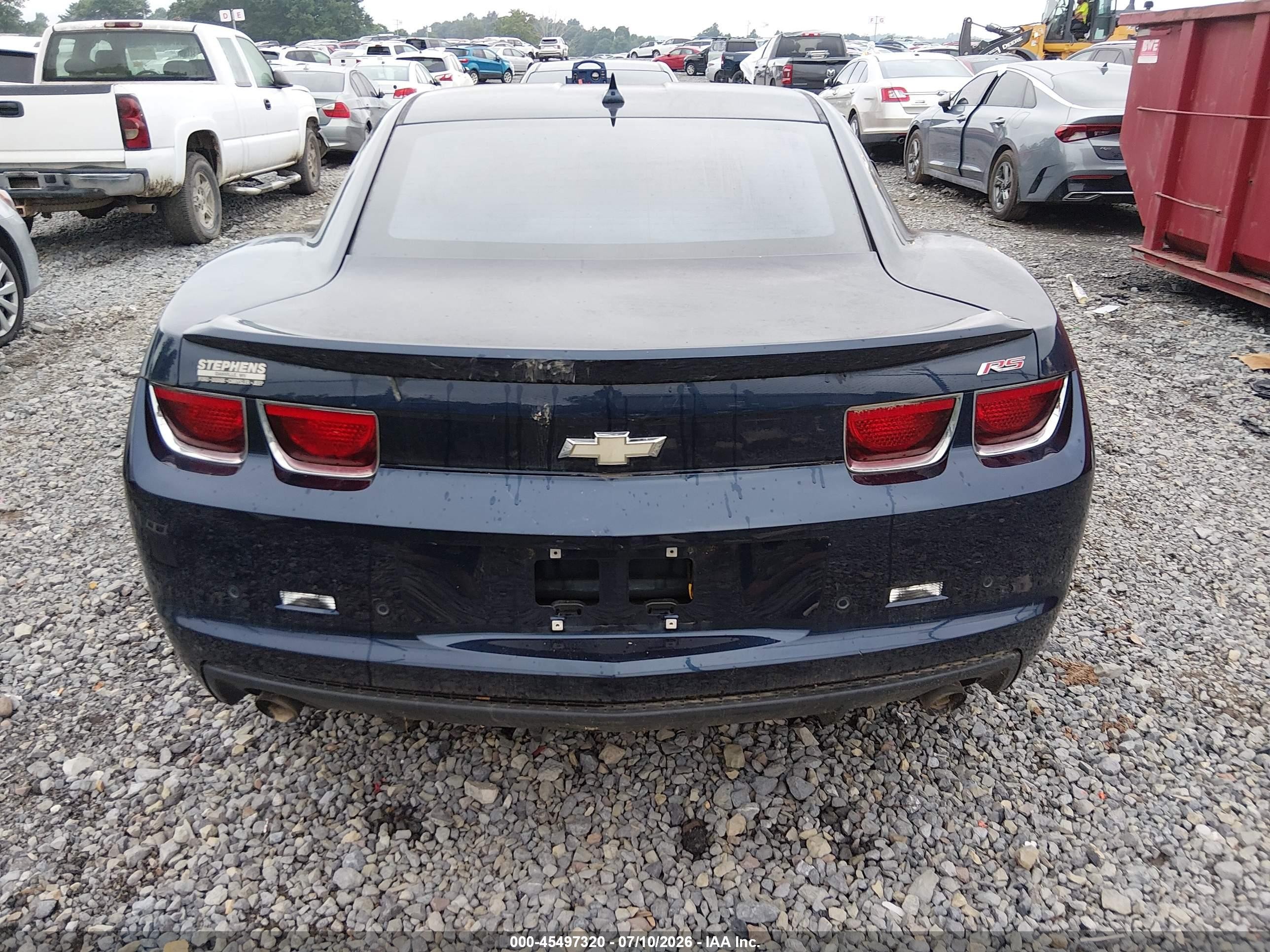 2010 Chevrolet Camaro 2lt Black vin: 2G1FC1EV9A9215372