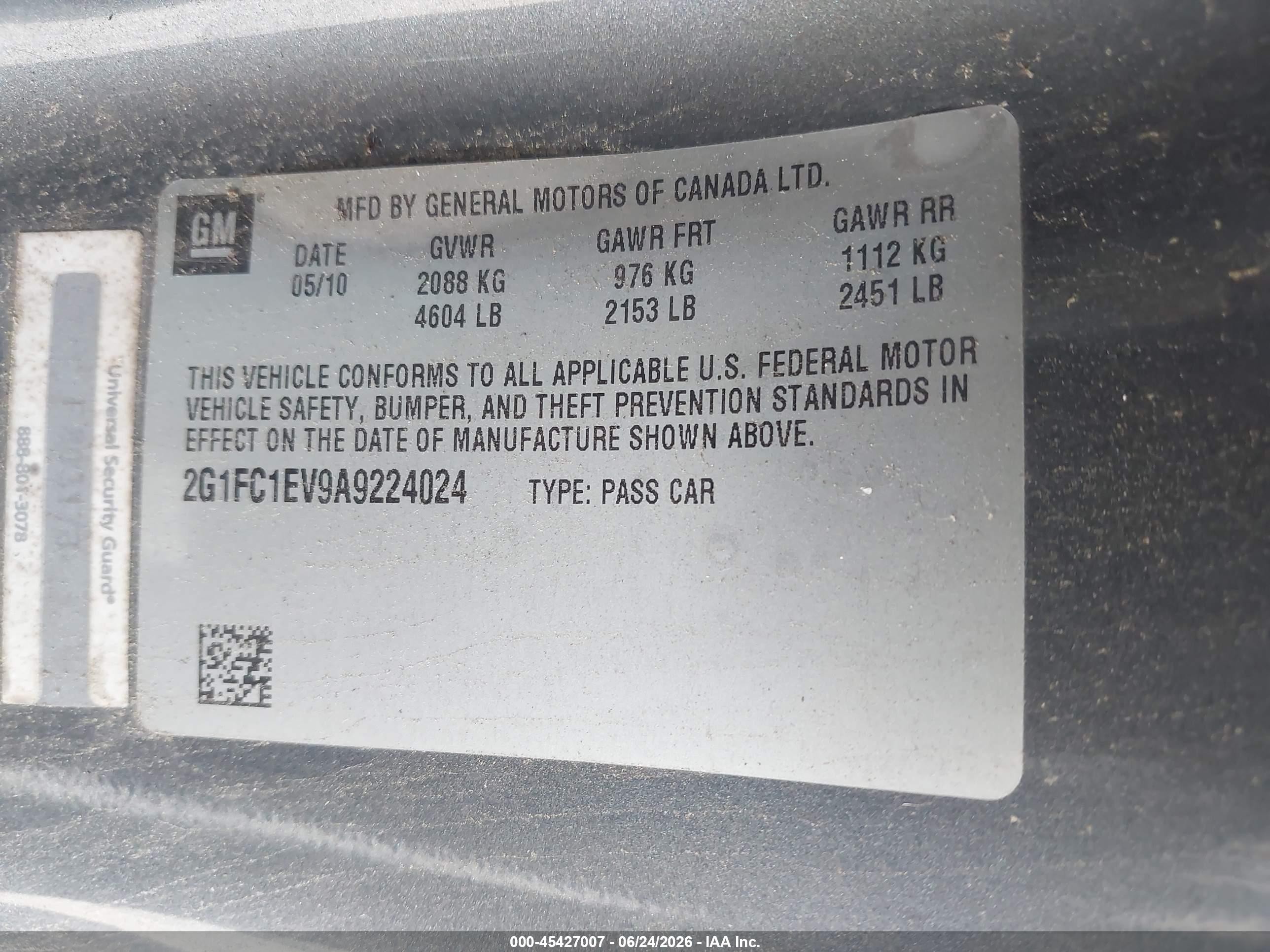 2010 Chevrolet Camaro 2lt Gray vin: 2G1FC1EV9A9224024