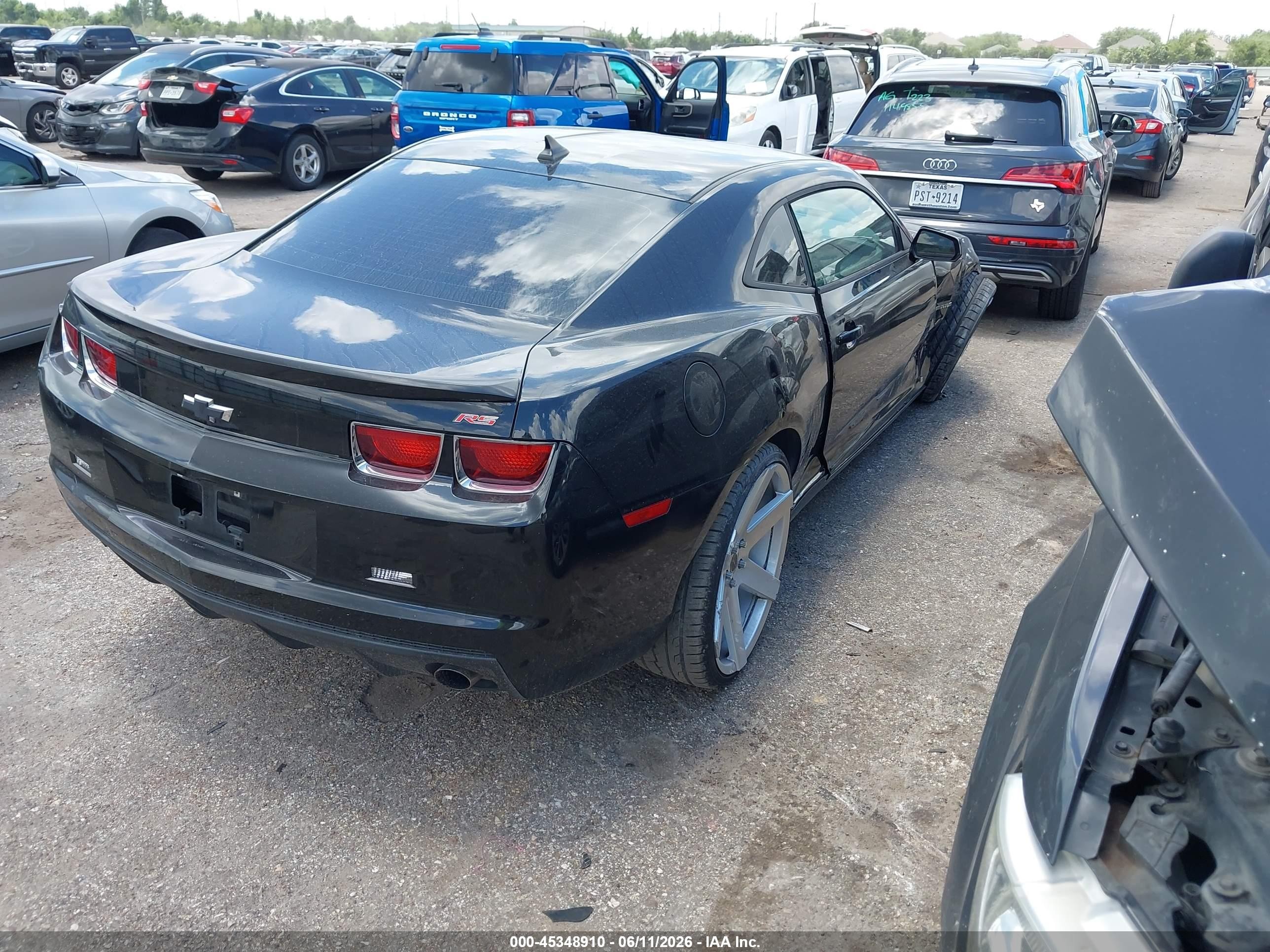 2010 Chevrolet Camaro 2lt Black vin: 2G1FC1EVXA9115703