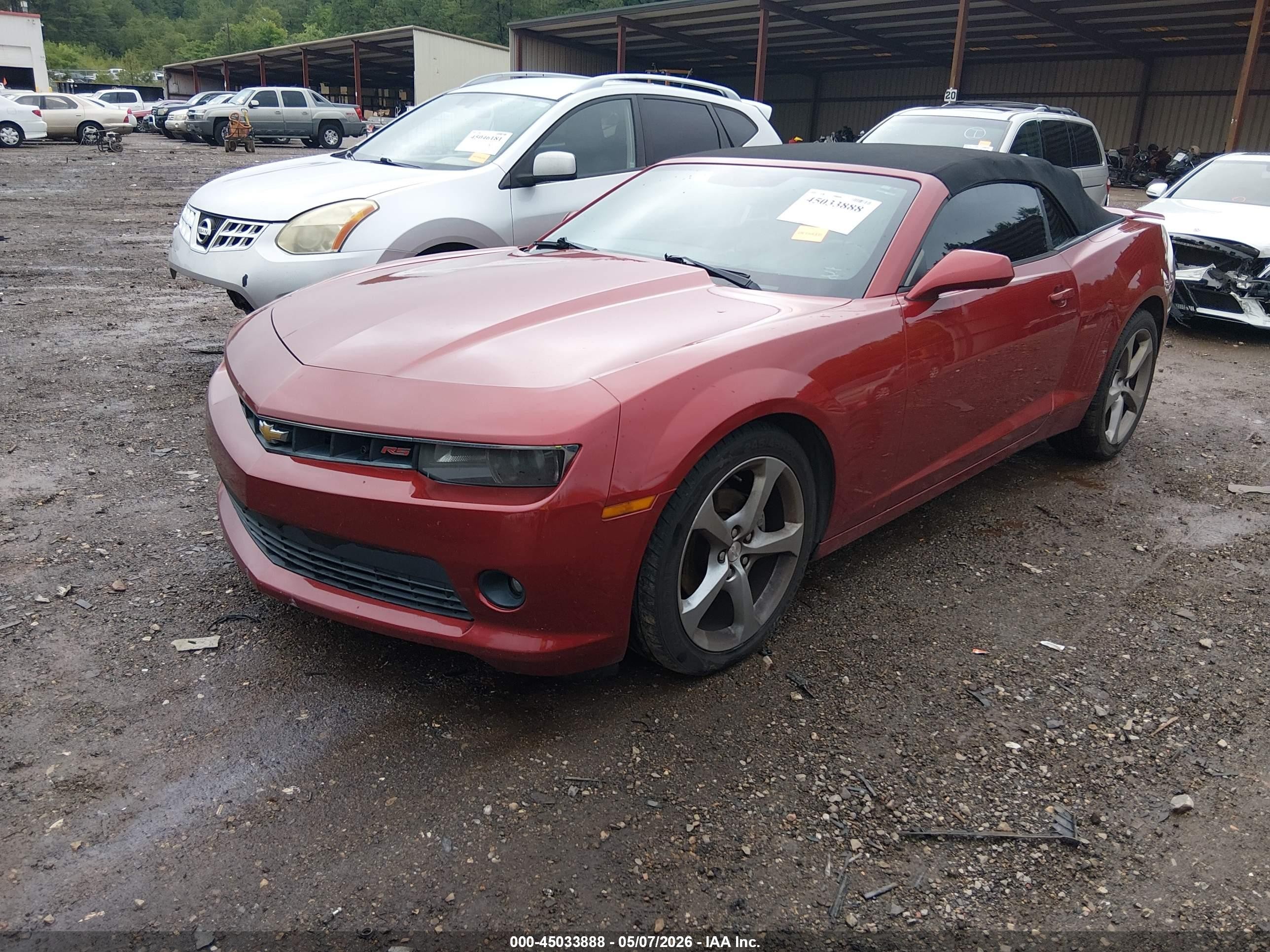 2014 Chevrolet Camaro 2lt Red vin: 2G1FC3D31E9152804