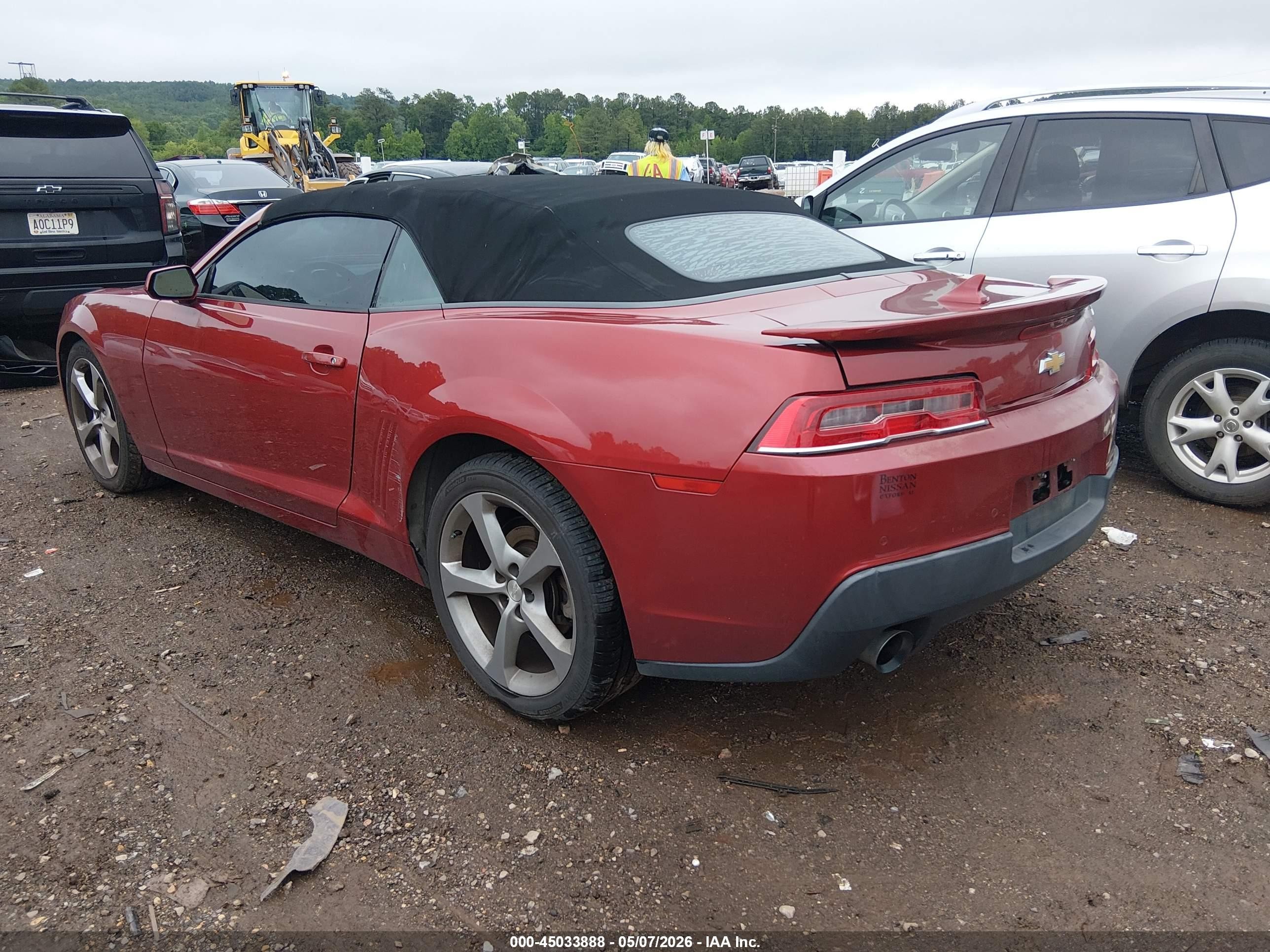 2014 Chevrolet Camaro 2lt Red vin: 2G1FC3D31E9152804