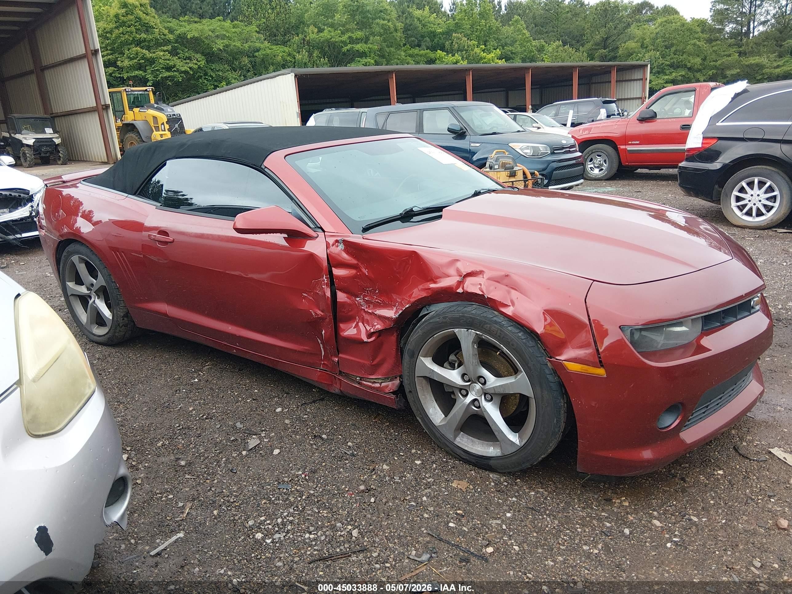 2014 Chevrolet Camaro 2lt Red vin: 2G1FC3D31E9152804