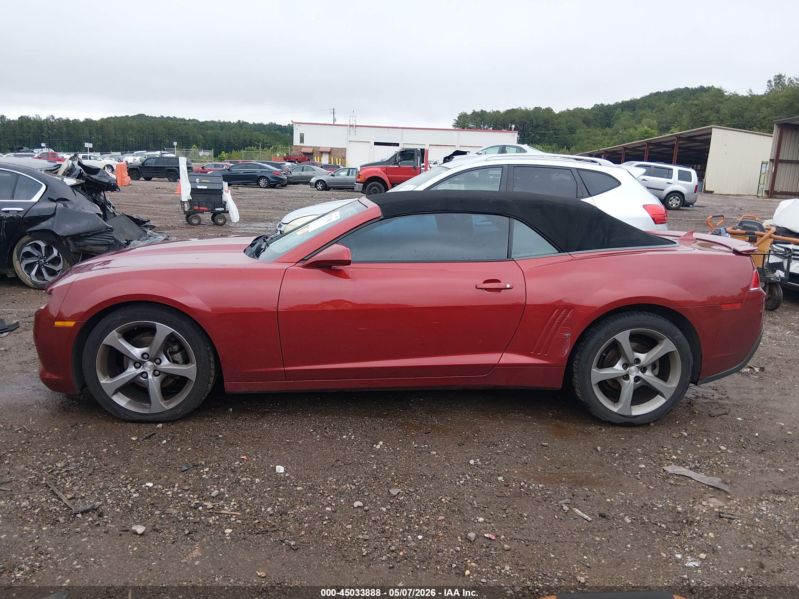 2014 Chevrolet Camaro 2lt Red vin: 2G1FC3D31E9152804