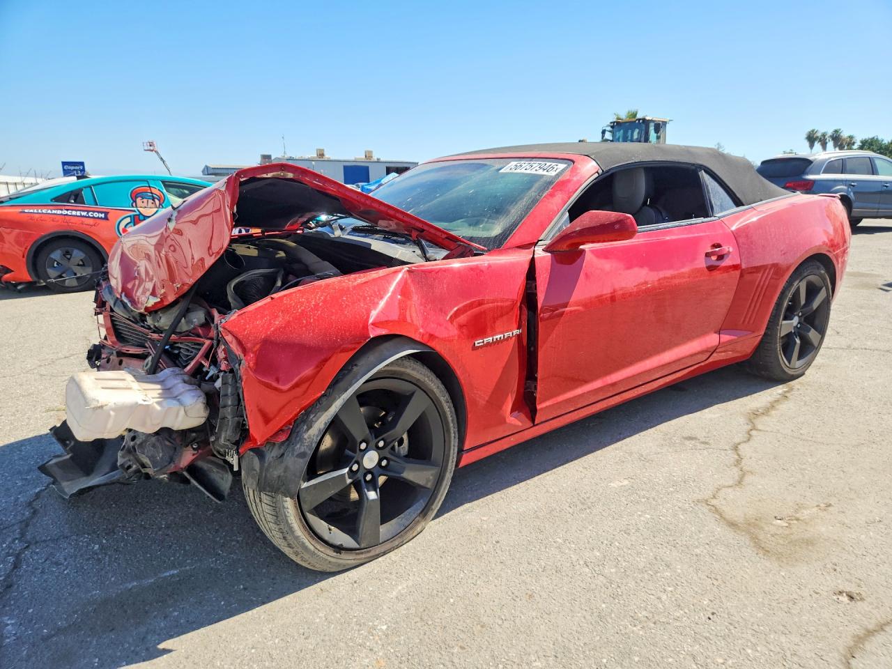 2012 Chevrolet Camaro Lt Red vin: 2G1FC3D33C9104038