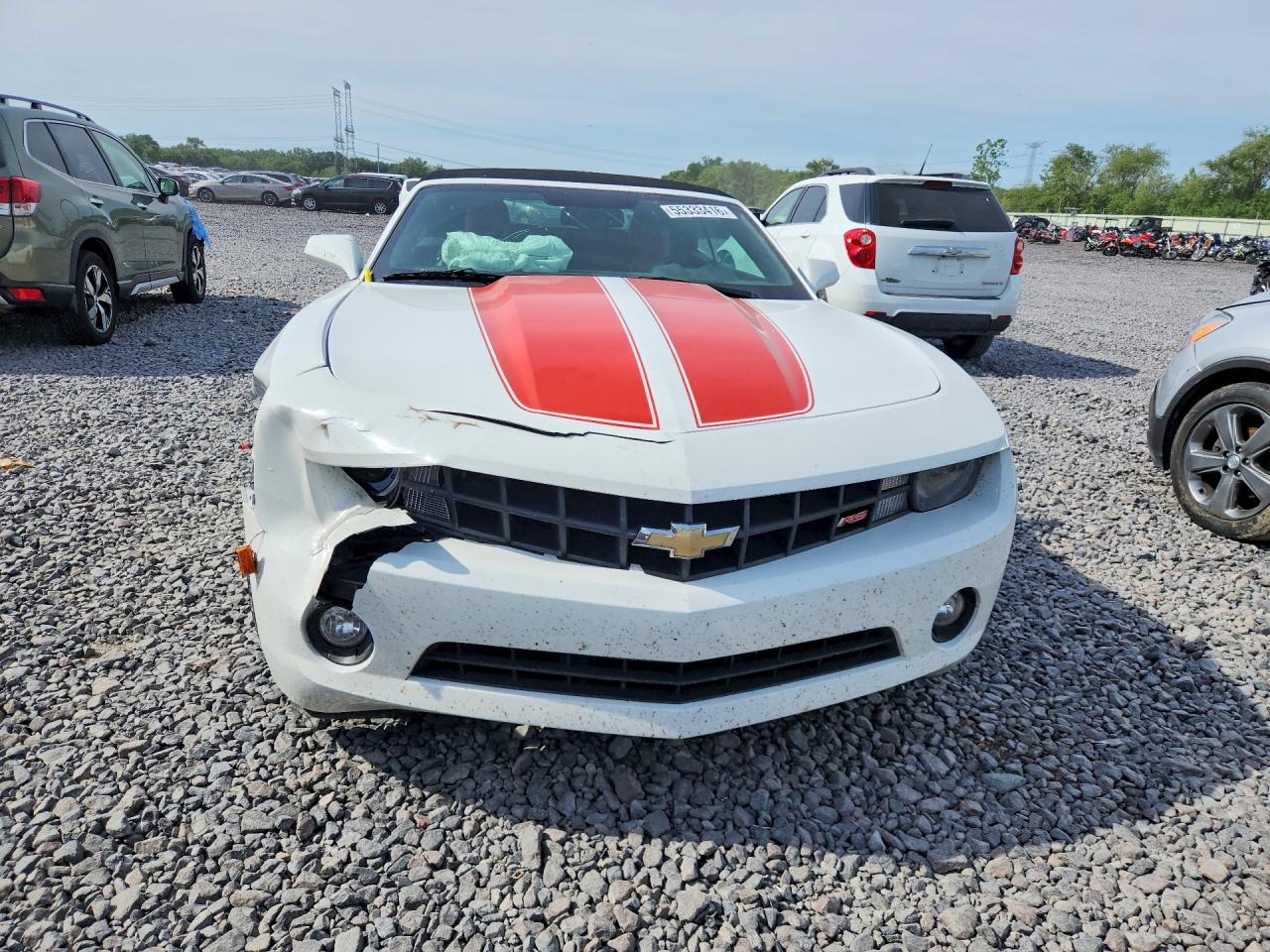 2012 Chevrolet Camaro Lt White vin: 2G1FC3D34C9103884