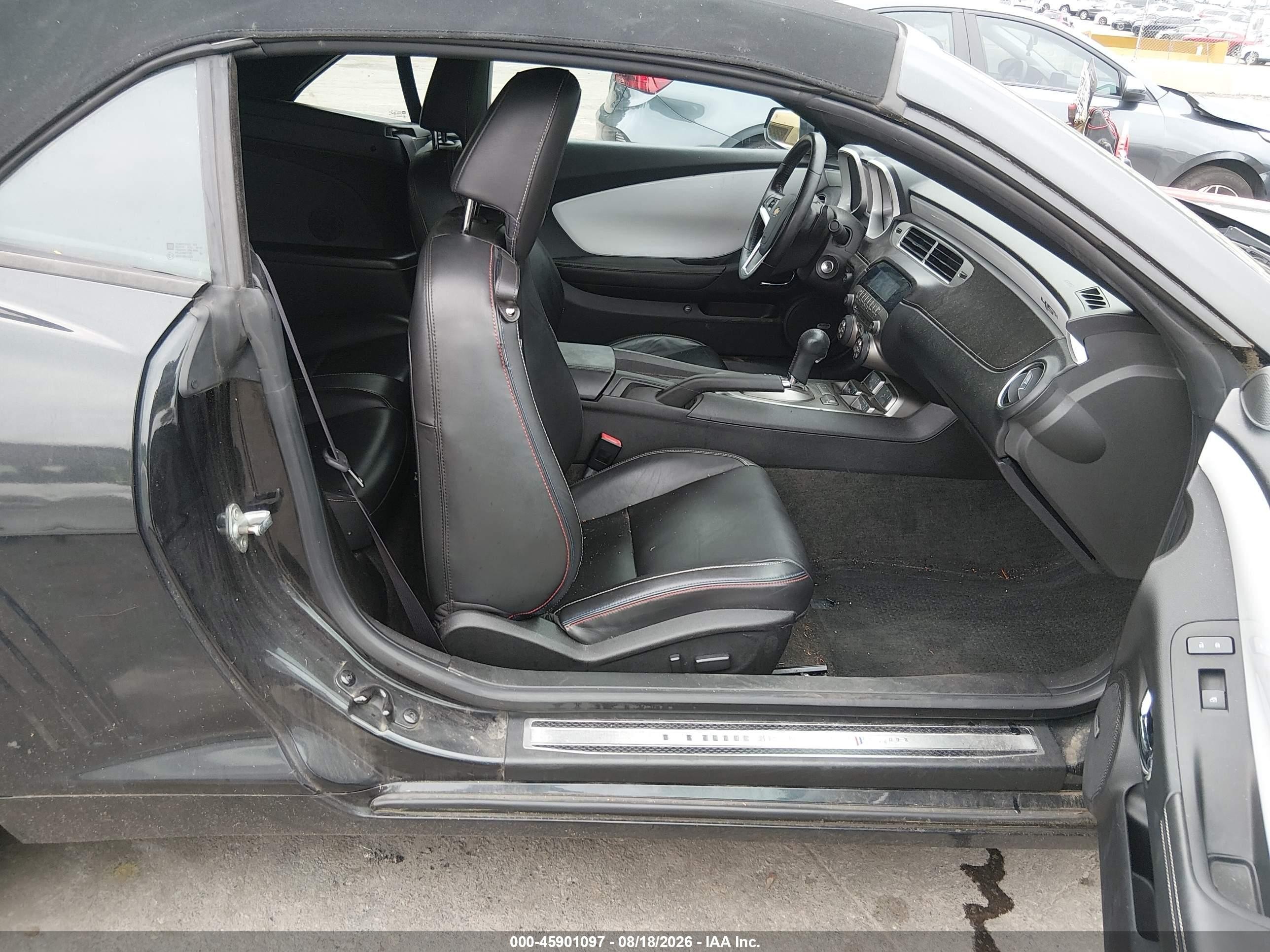 2012 Chevrolet Camaro 2lt Black vin: 2G1FC3D34C9171764