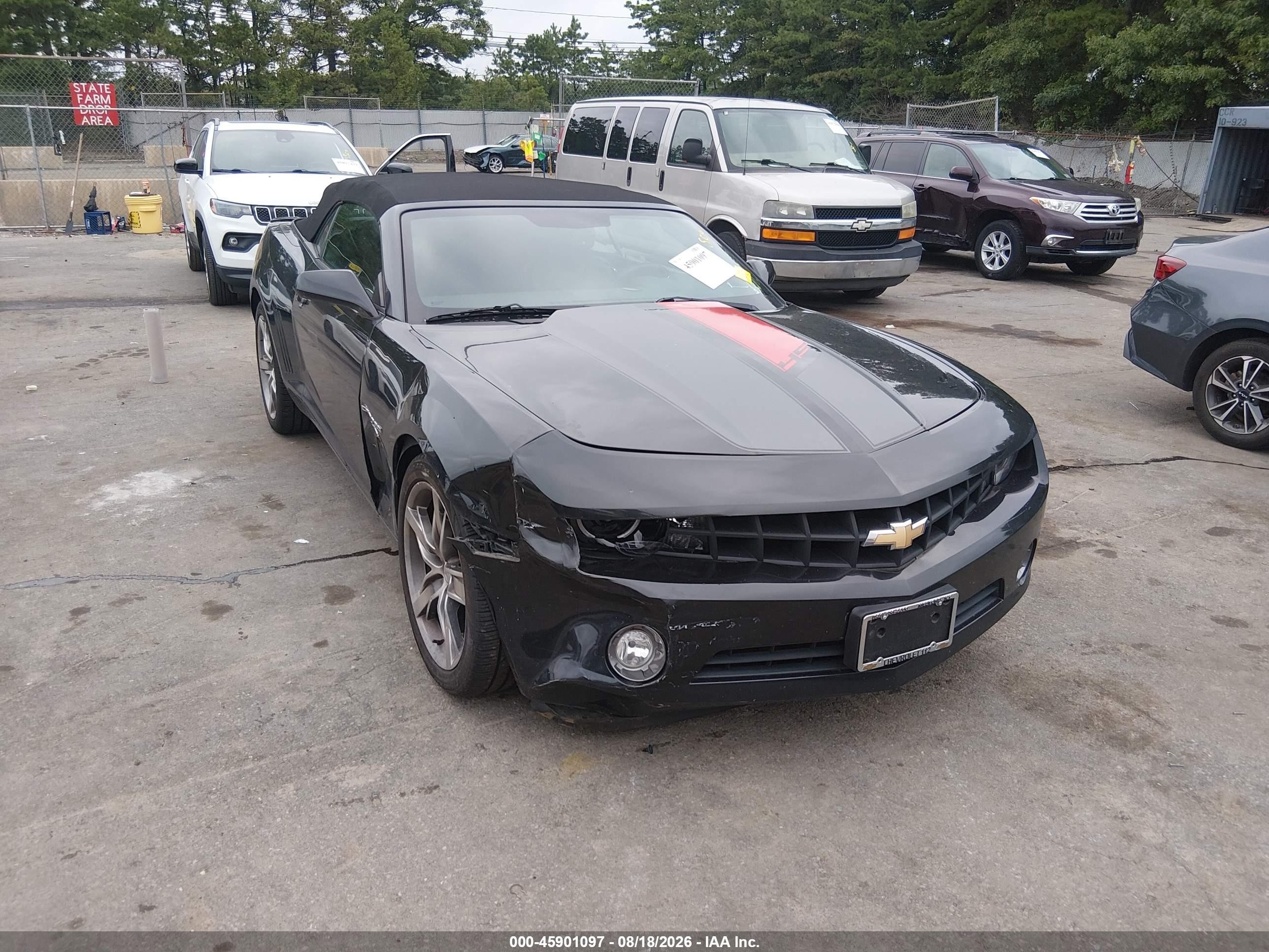 2012 Chevrolet Camaro 2lt Black vin: 2G1FC3D34C9171764