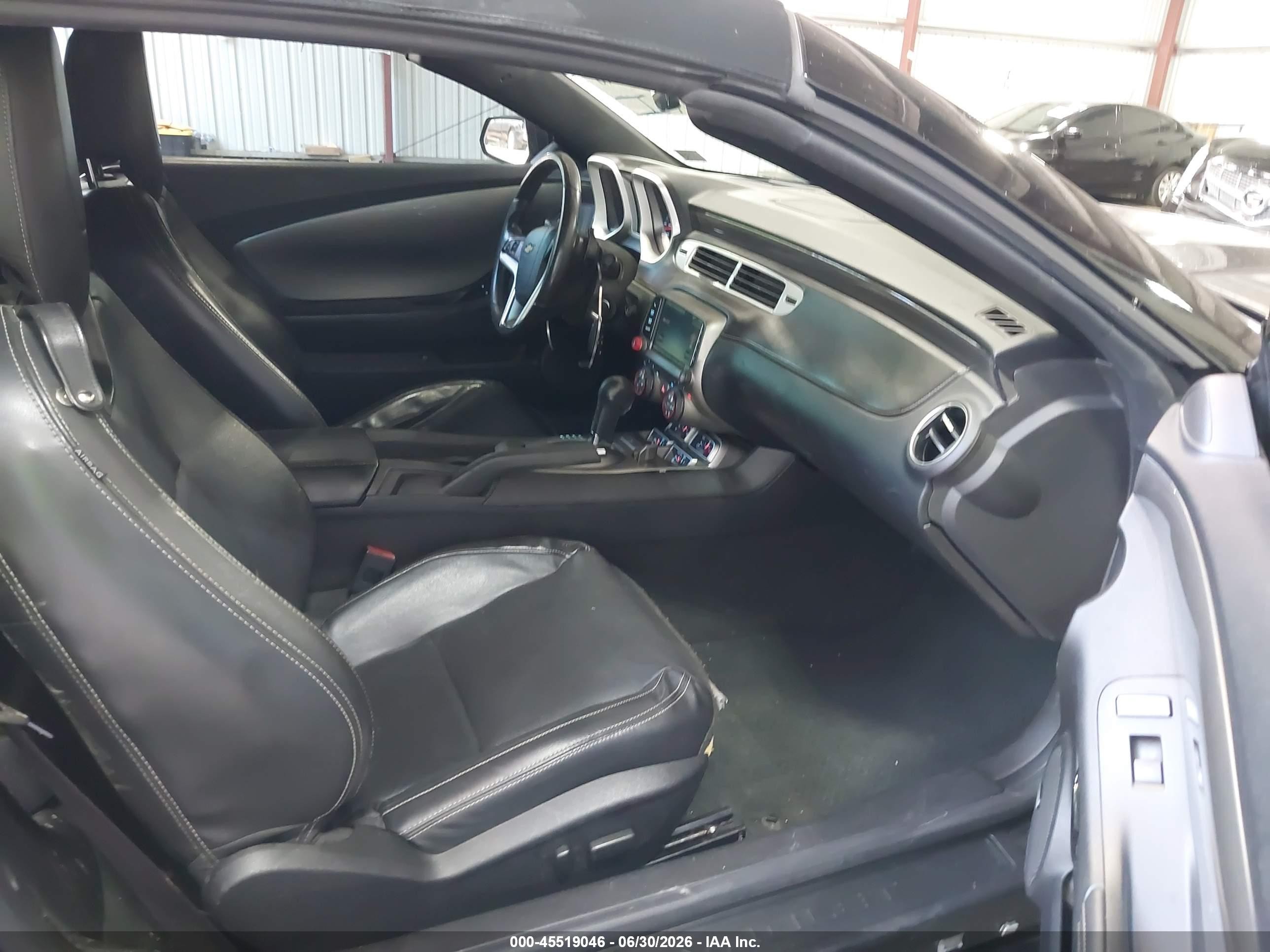 2013 Chevrolet Camaro 2lt Black vin: 2G1FC3D34D9188260