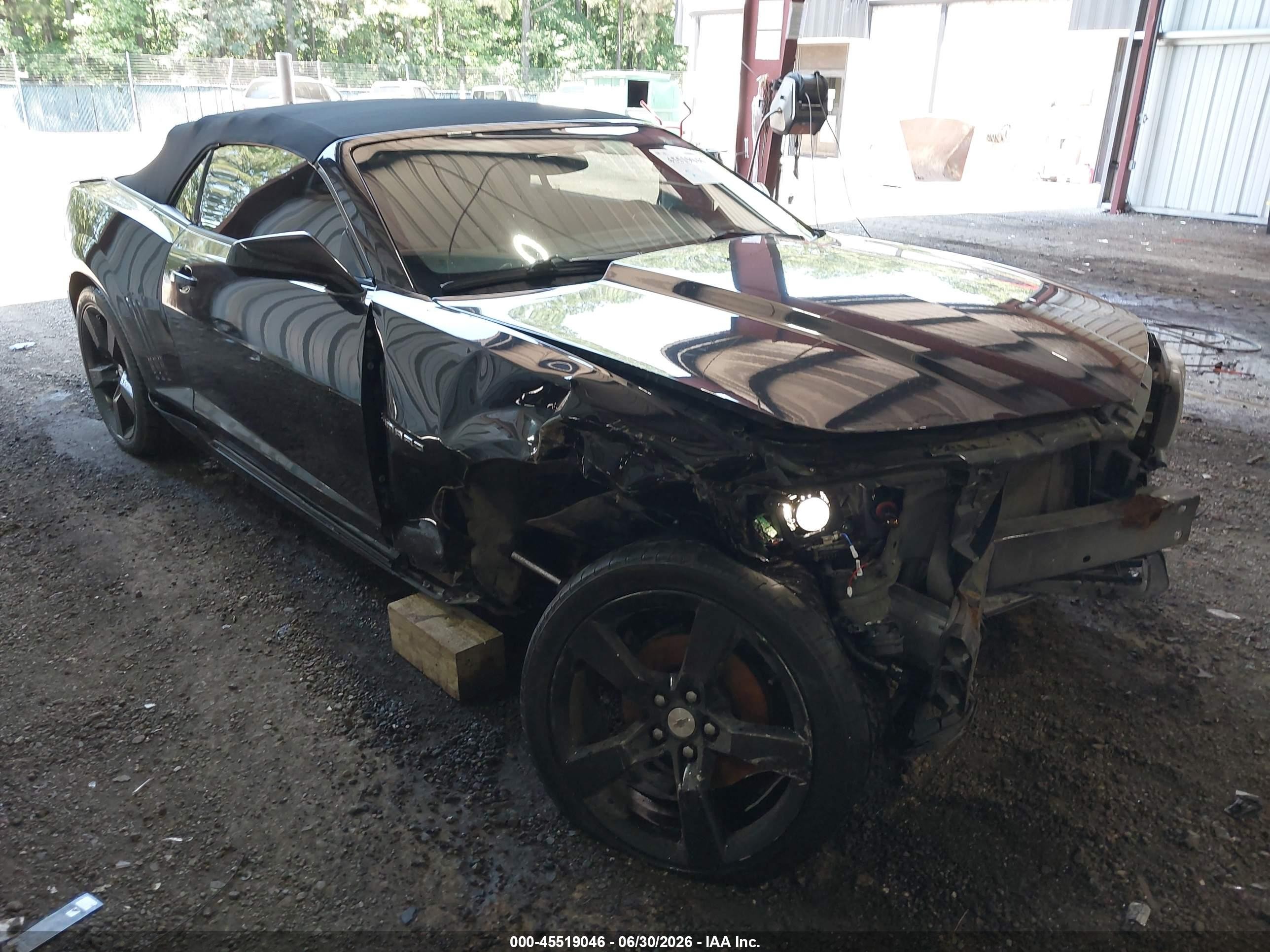 2013 Chevrolet Camaro 2lt Black vin: 2G1FC3D34D9188260