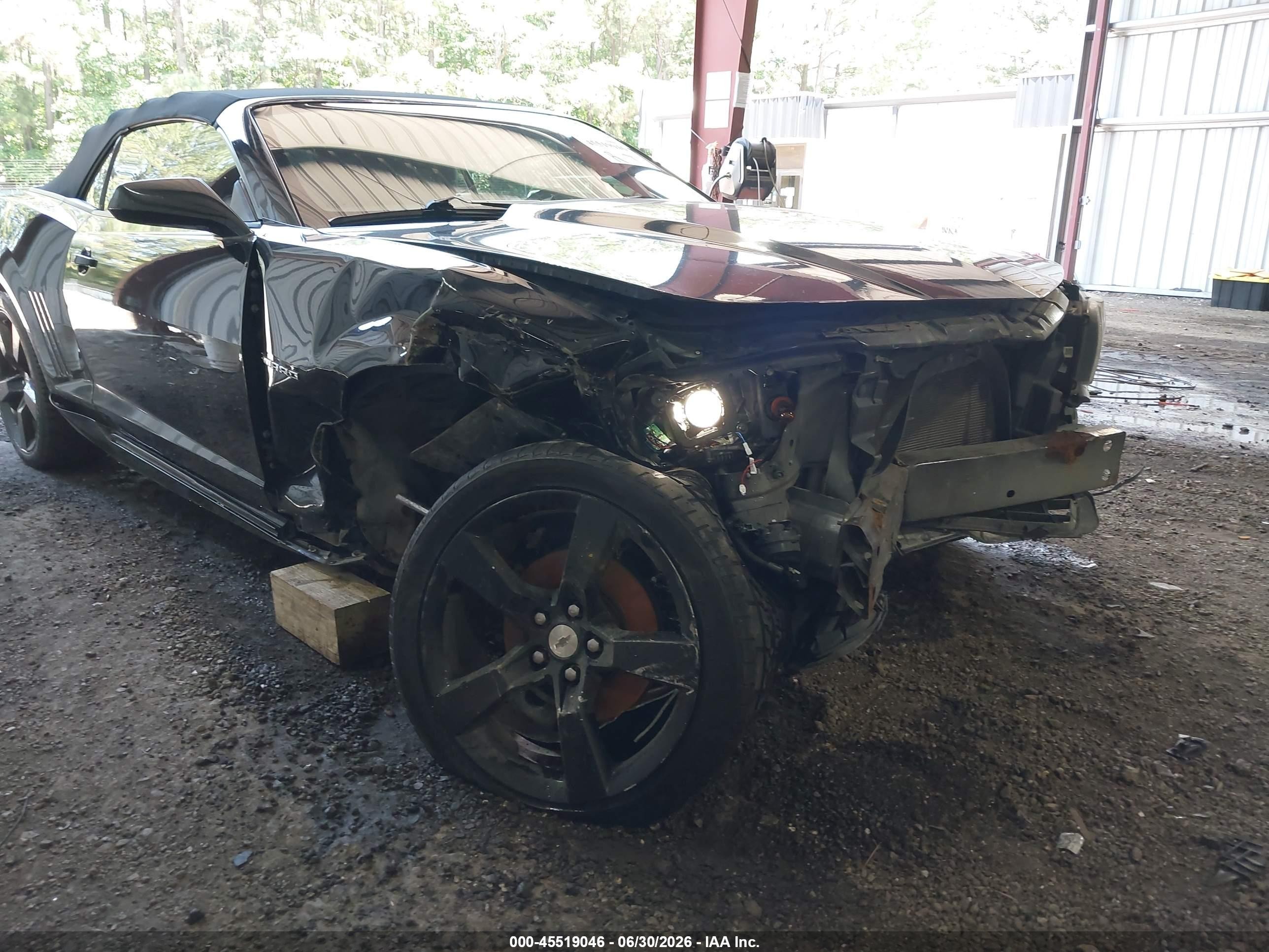 2013 Chevrolet Camaro 2lt Black vin: 2G1FC3D34D9188260
