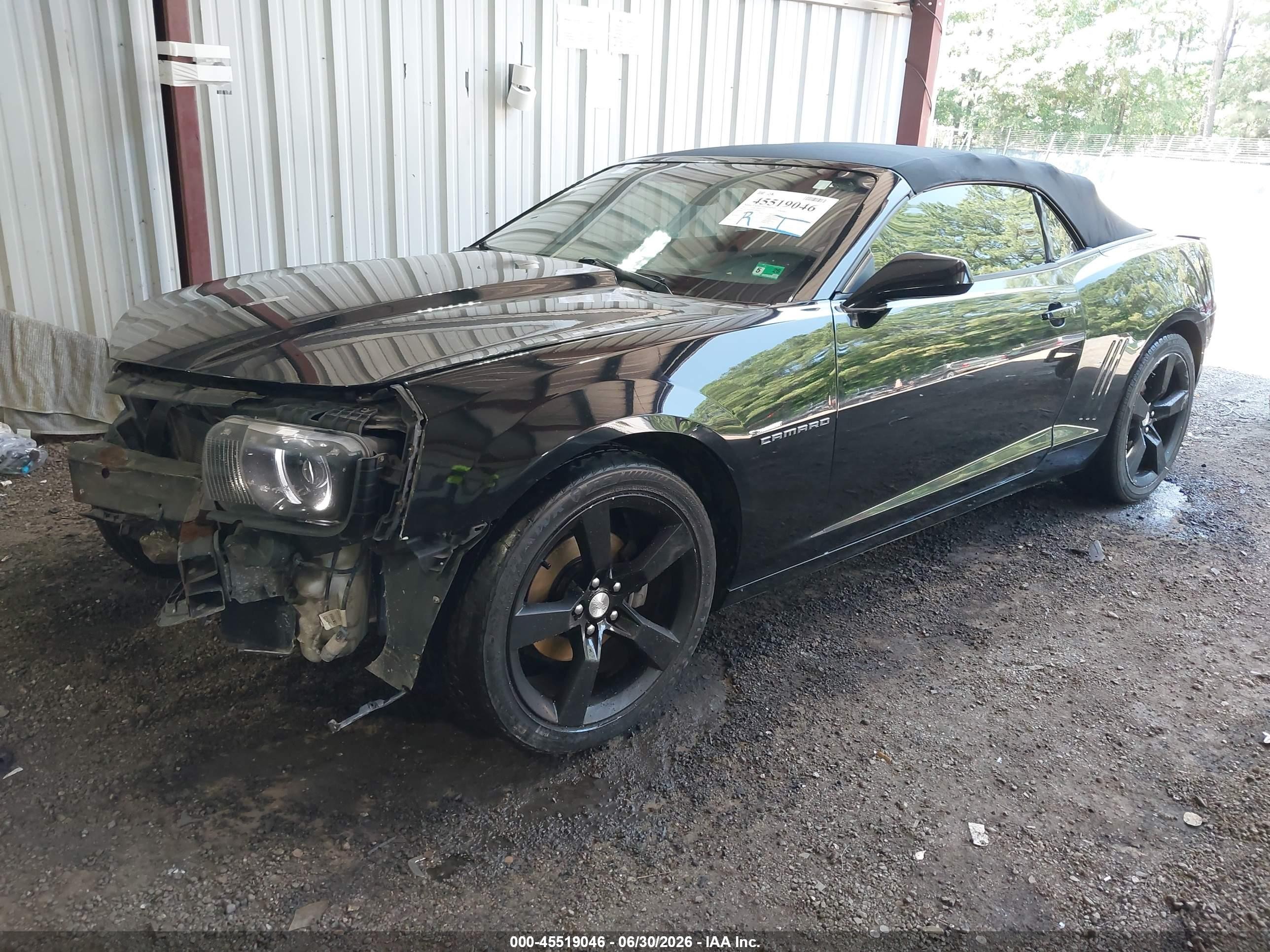 2013 Chevrolet Camaro 2lt Black vin: 2G1FC3D34D9188260