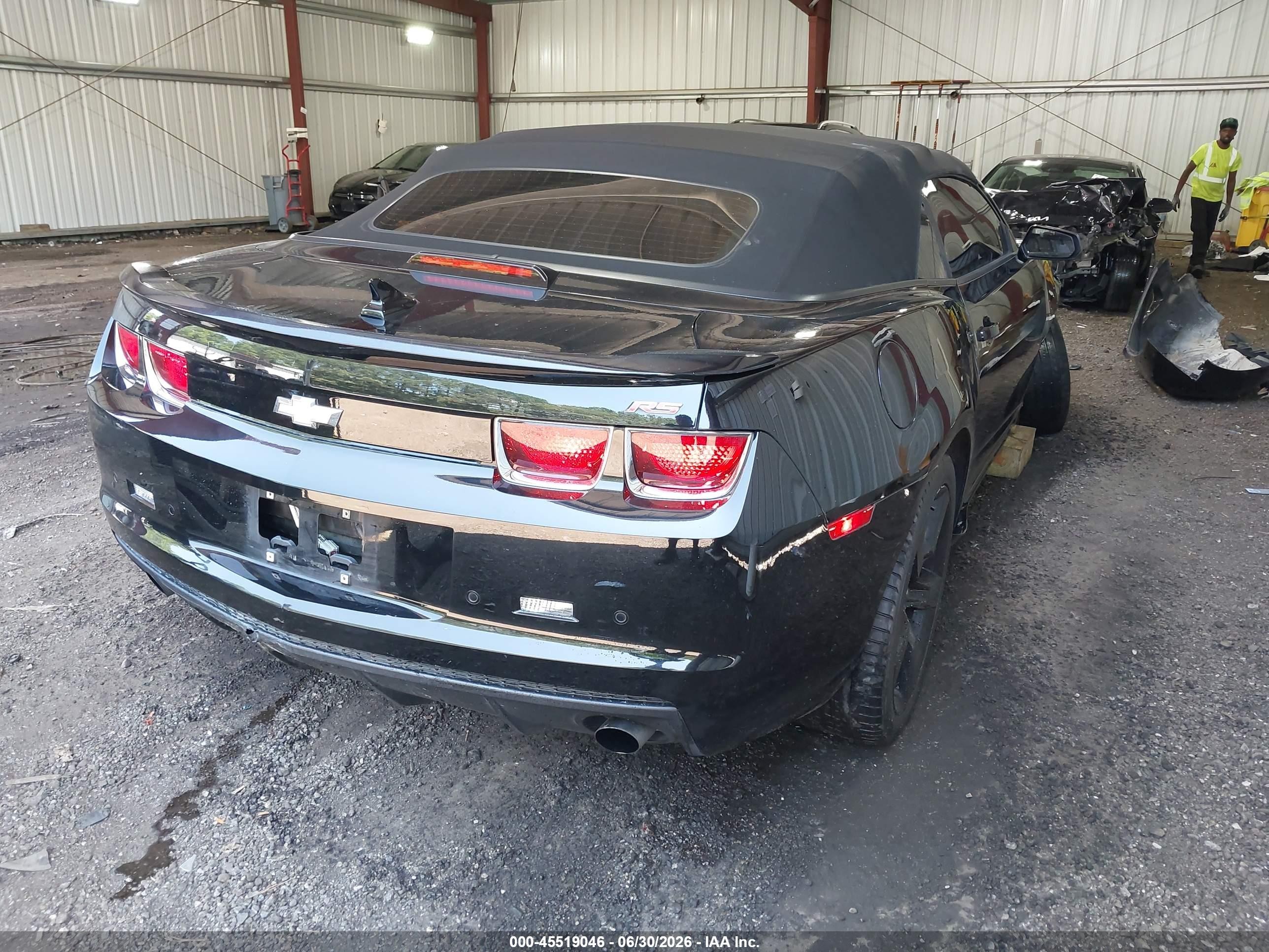 2013 Chevrolet Camaro 2lt Black vin: 2G1FC3D34D9188260