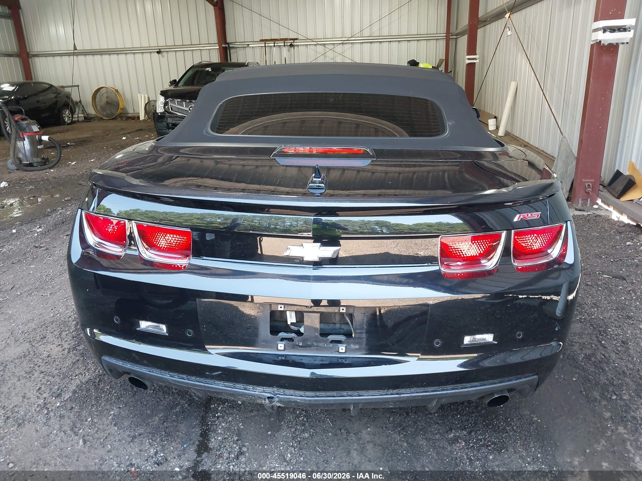 2013 Chevrolet Camaro 2lt Black vin: 2G1FC3D34D9188260