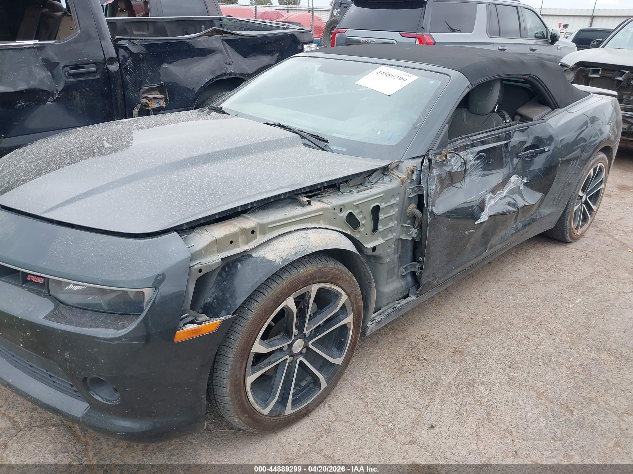 2014 Chevrolet Camaro 2lt Gray vin: 2G1FC3D35E9155978