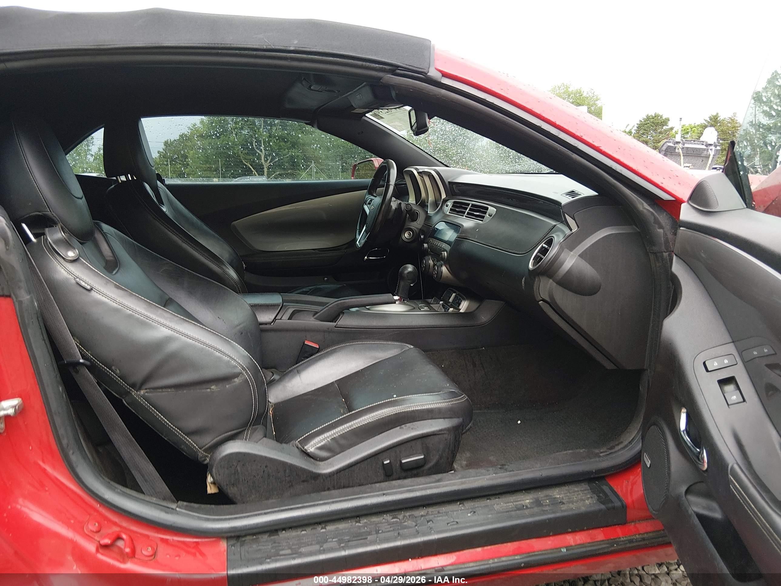 2012 Chevrolet Camaro 2lt Red vin: 2G1FC3D36C9109301