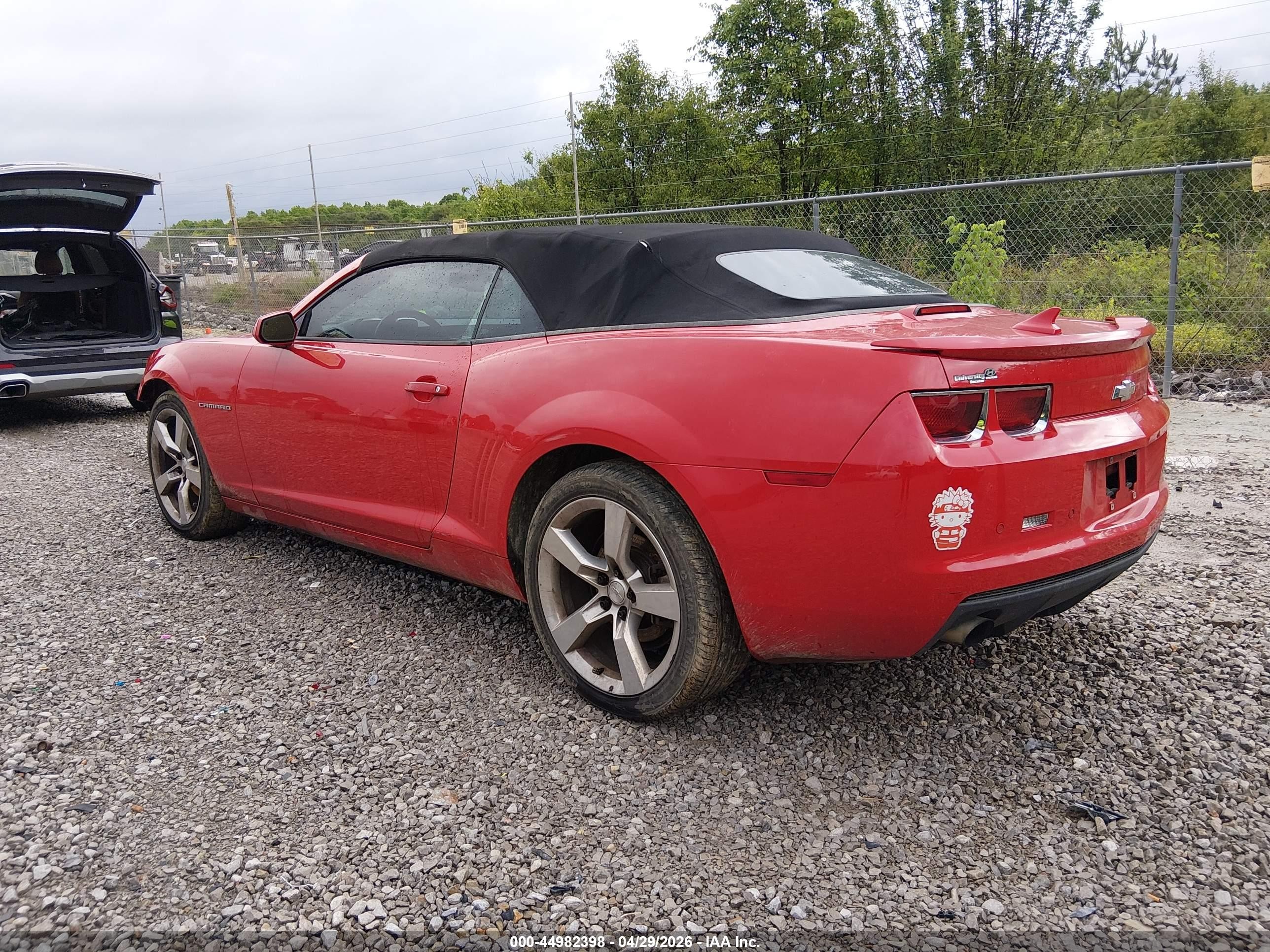 2012 Chevrolet Camaro 2lt Red vin: 2G1FC3D36C9109301