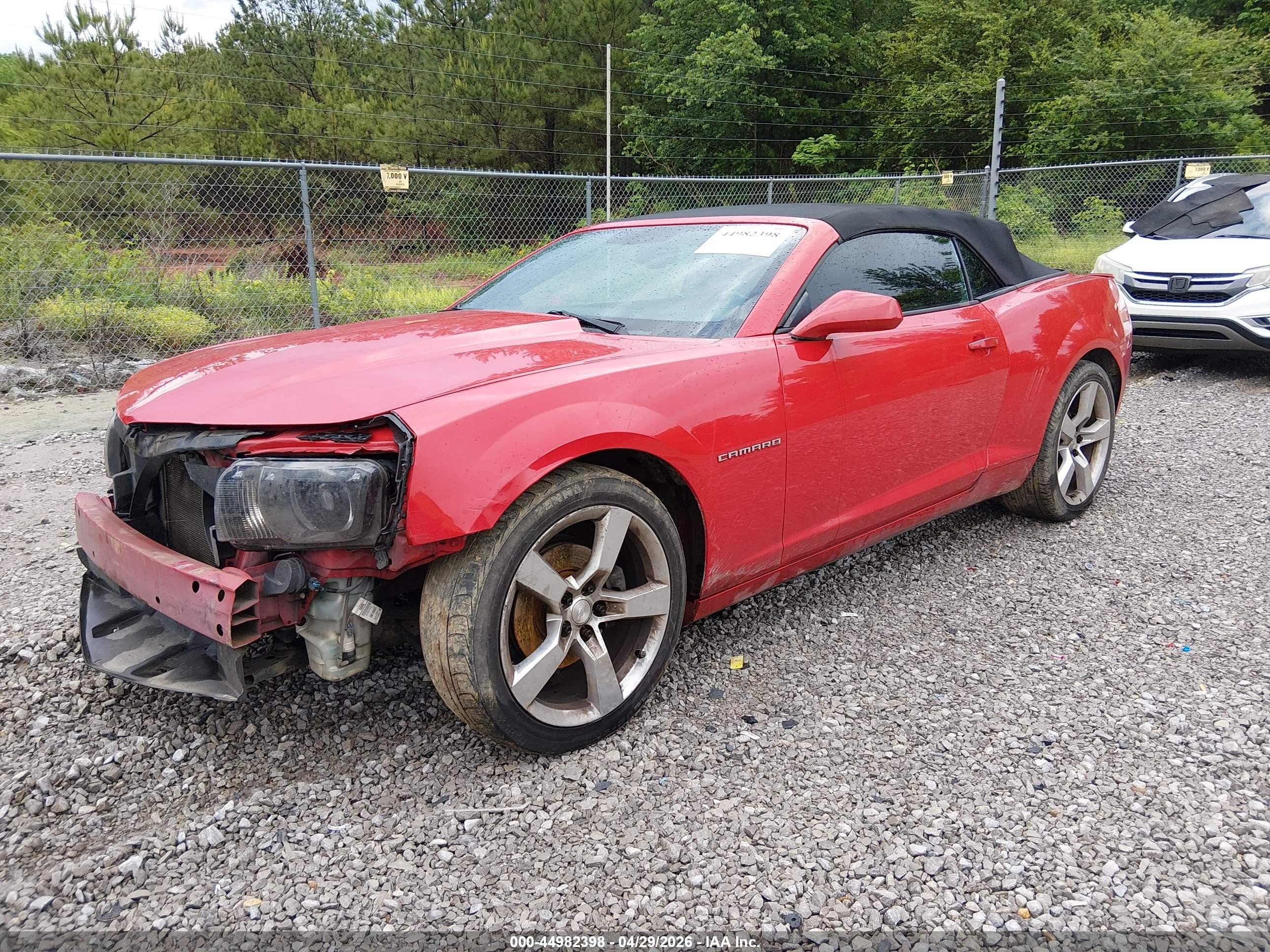 2012 Chevrolet Camaro 2lt Red vin: 2G1FC3D36C9109301