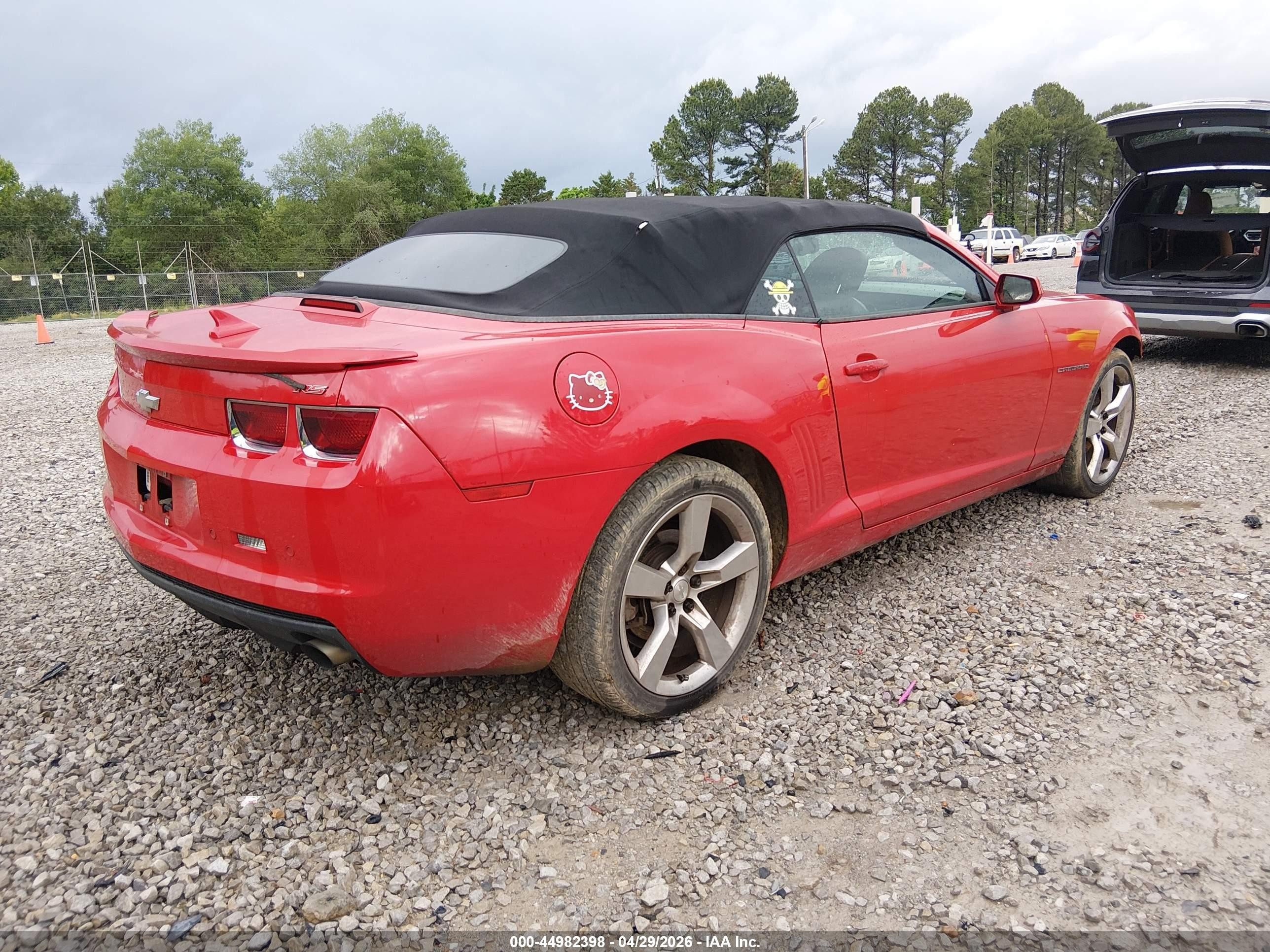 2012 Chevrolet Camaro 2lt Red vin: 2G1FC3D36C9109301