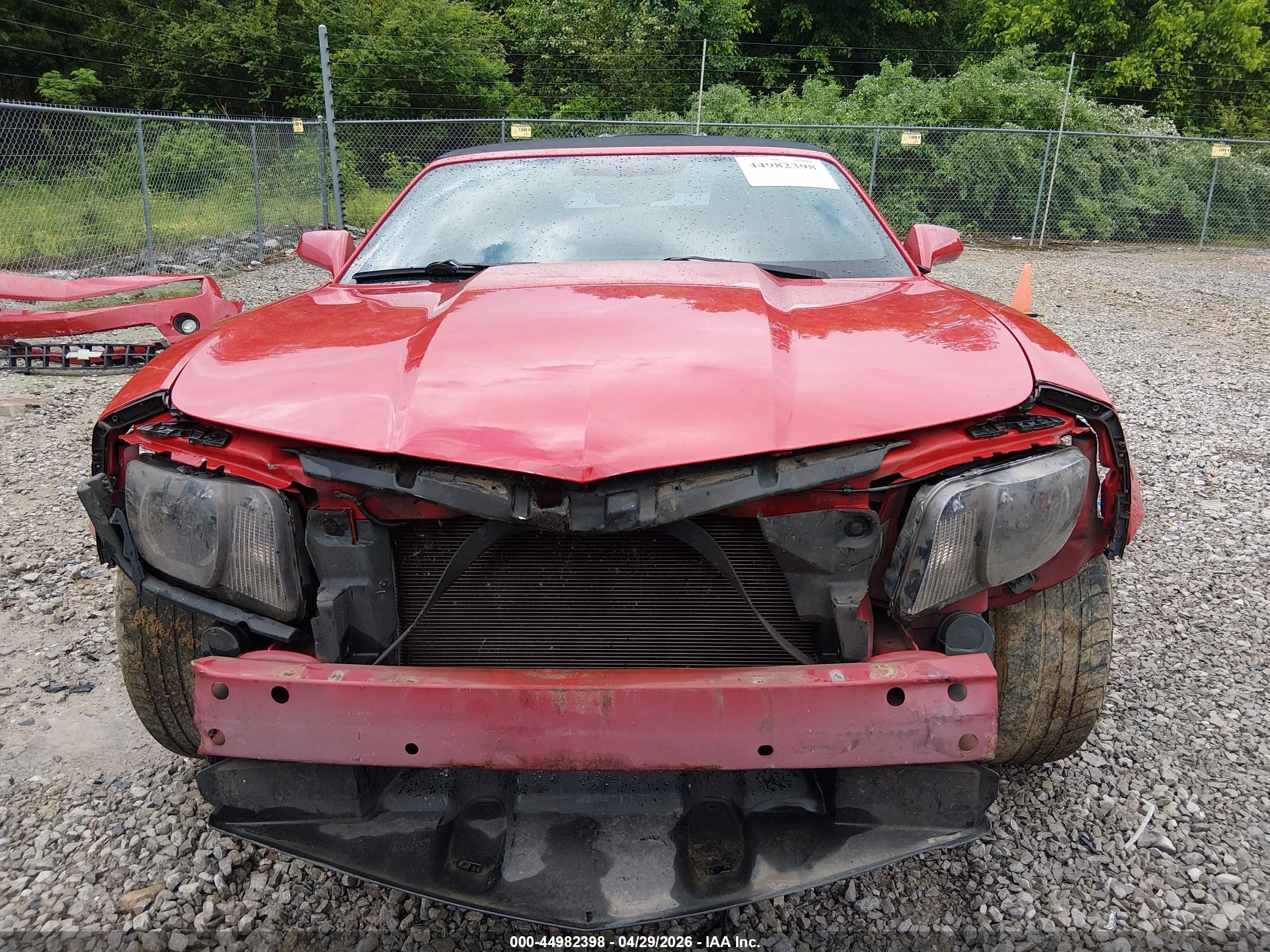 2012 Chevrolet Camaro 2lt Red vin: 2G1FC3D36C9109301