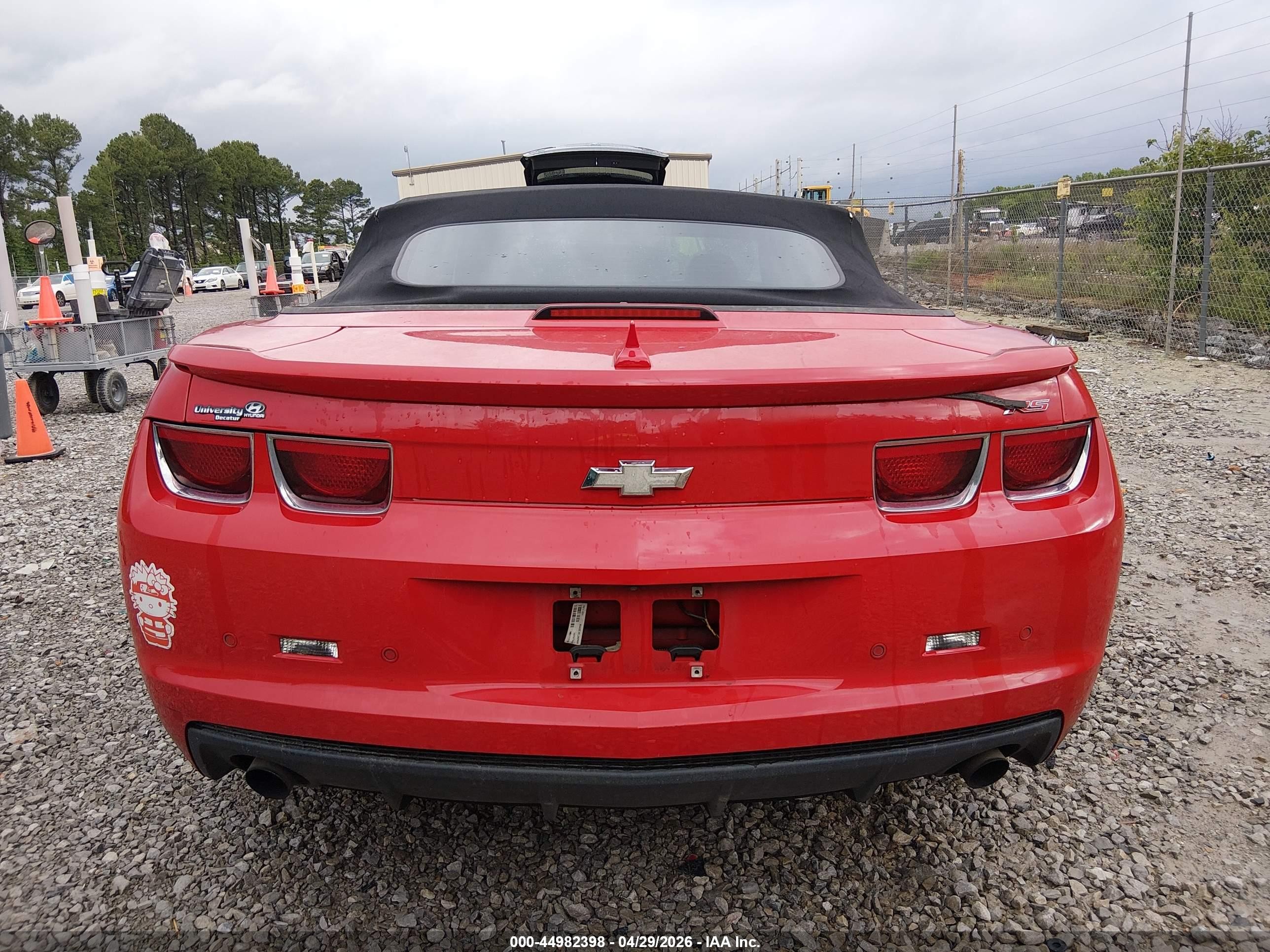 2012 Chevrolet Camaro 2lt Red vin: 2G1FC3D36C9109301