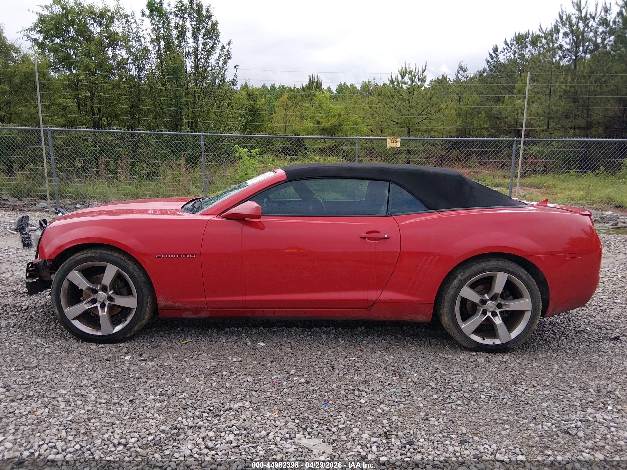 2012 Chevrolet Camaro 2lt Red vin: 2G1FC3D36C9109301