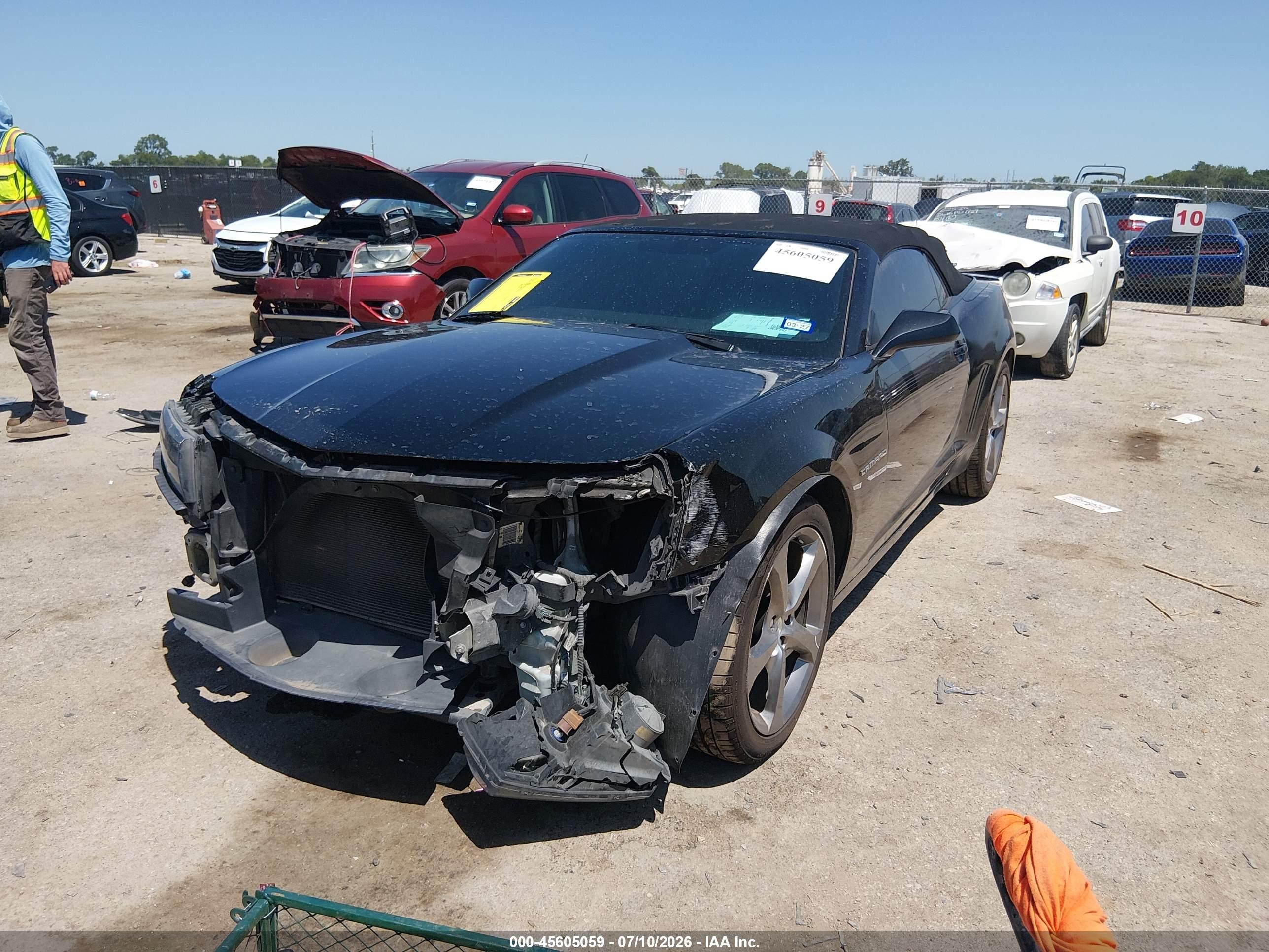 2014 Chevrolet Camaro 2lt Black vin: 2G1FC3D36E9191176