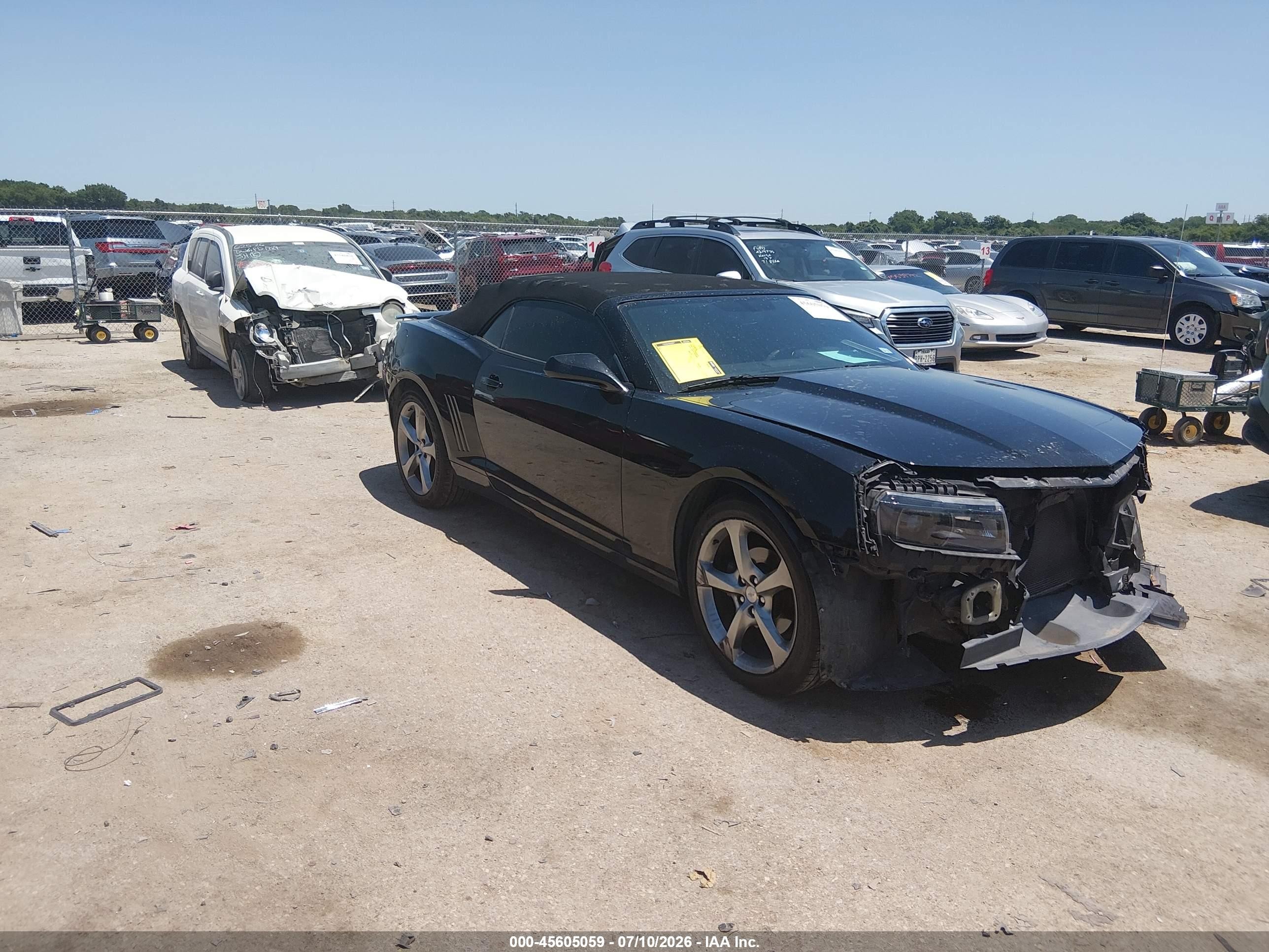 2014 Chevrolet Camaro 2lt Черный vin: 2G1FC3D36E9191176